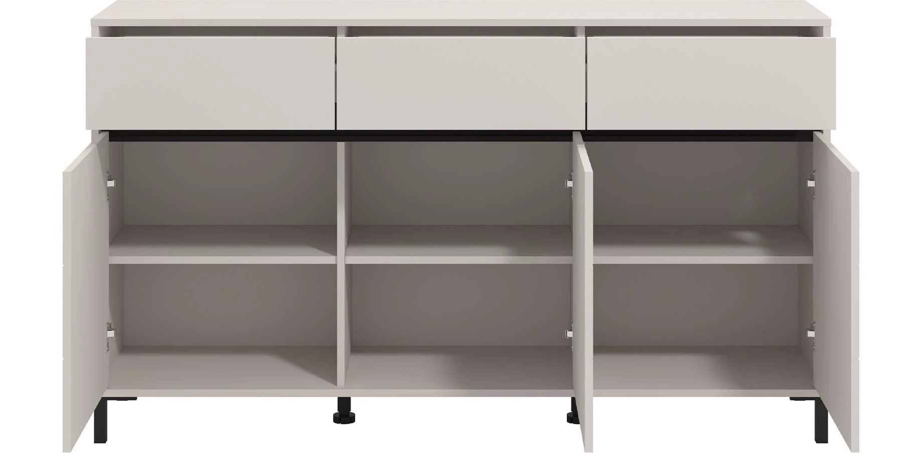 Marron komoda 157x40x90 cm kašmir/crna