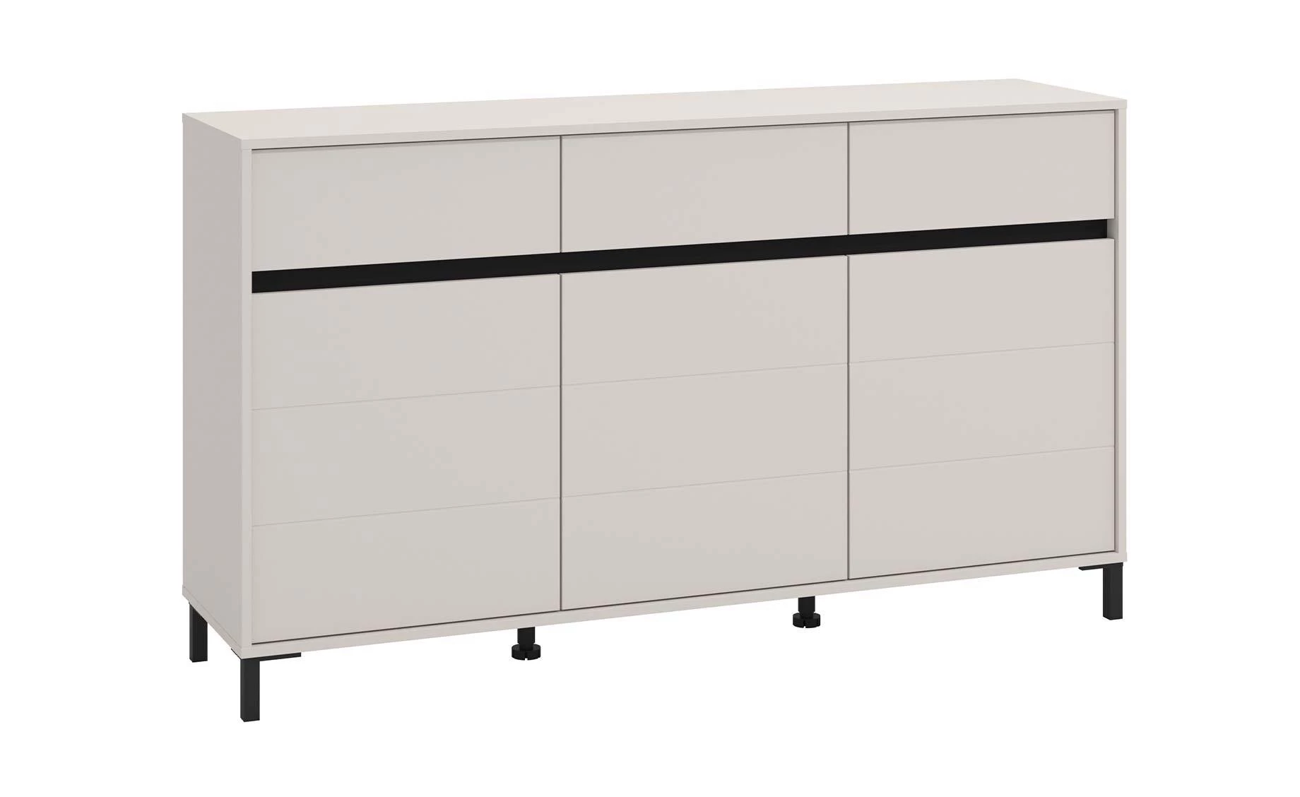 Marron komoda 157x40x90 cm kašmir/crna