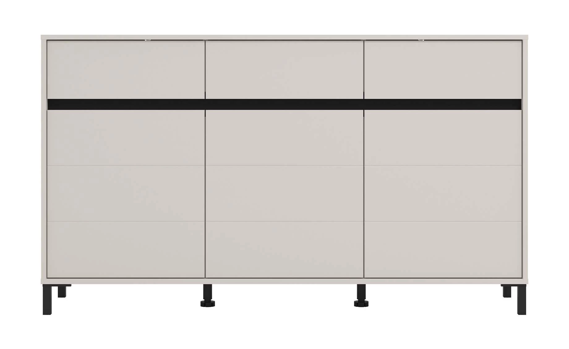 Marron komoda 157x40x90 cm kašmir/crna
