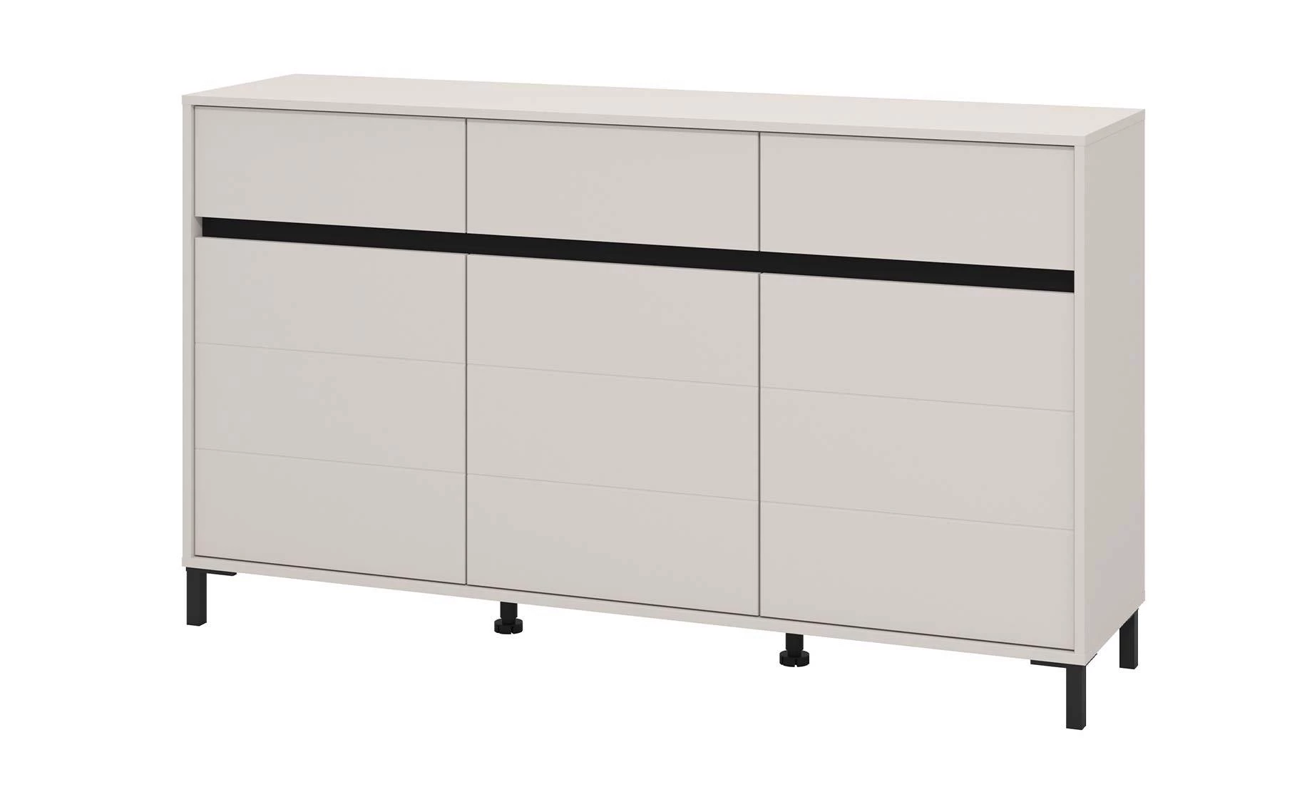 Marron komoda 157x40x90 cm kašmir/crna