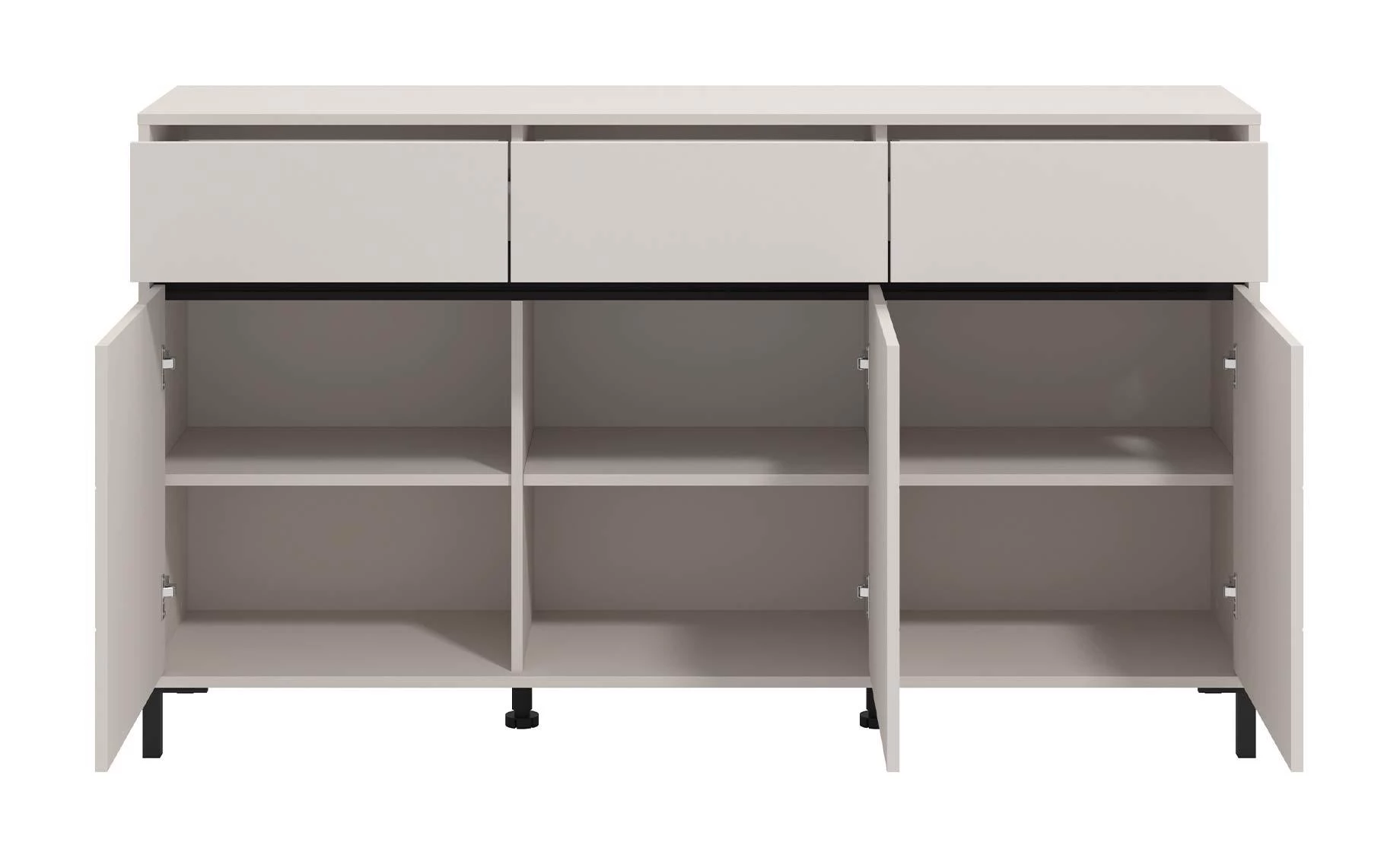 Marron komoda 157x40x90 cm kašmir/crna