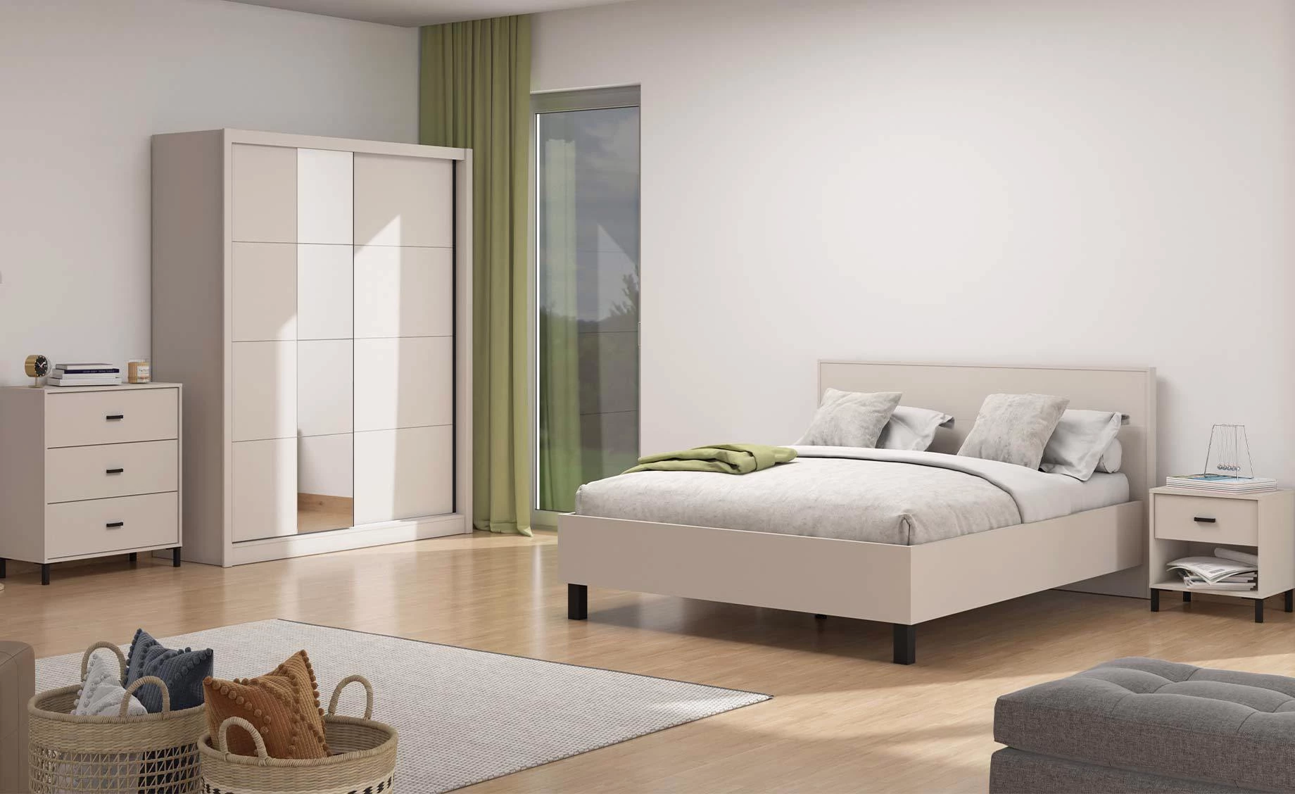 Marron krevet B/P 172,5x210,5x102 cm kašmir