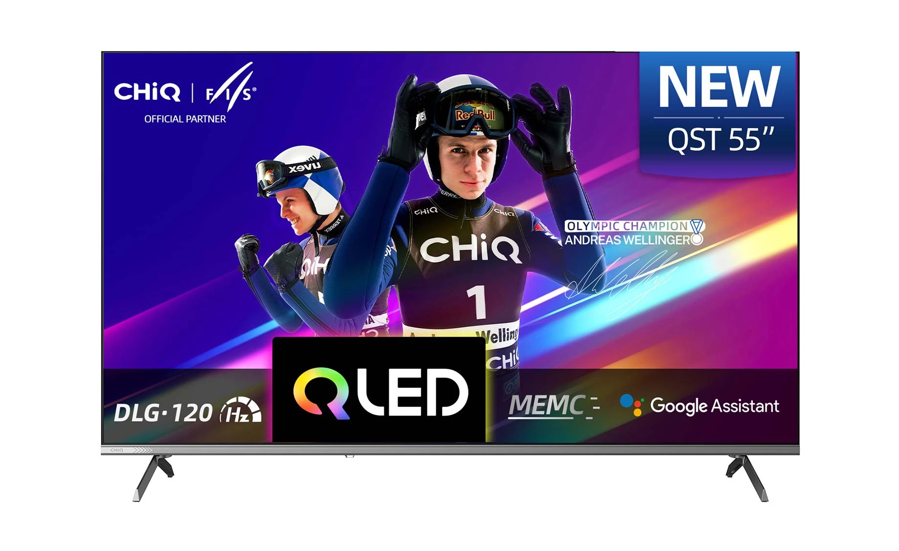 CHiQ U55QST (55"/138 cm) 4K UHD QLED 120Hz Google TV Smart TV