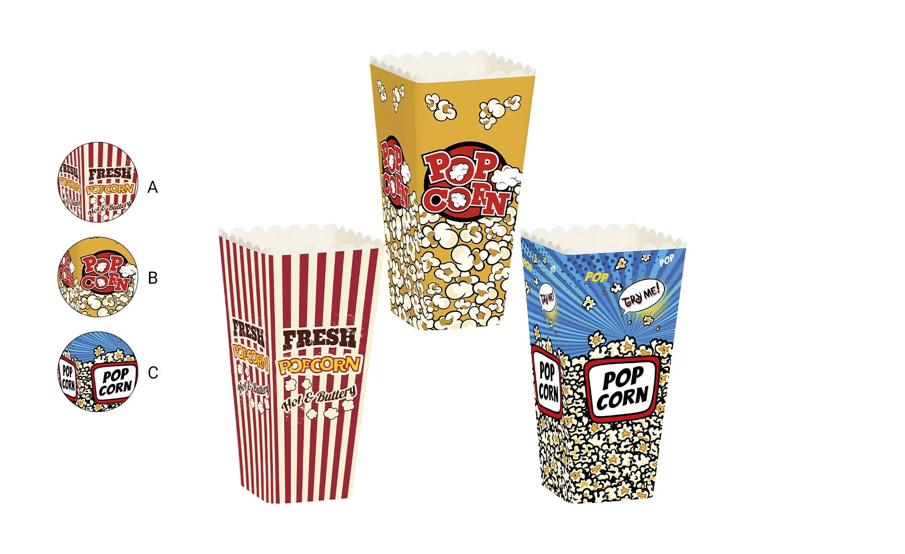 Kutija za kokice Popcorn 1,3l više boja