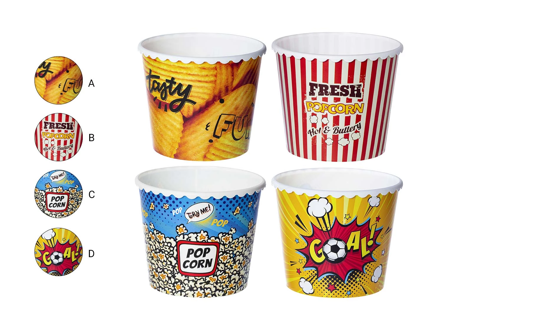 Kutija za kokice Popcorn 2,3l više boja