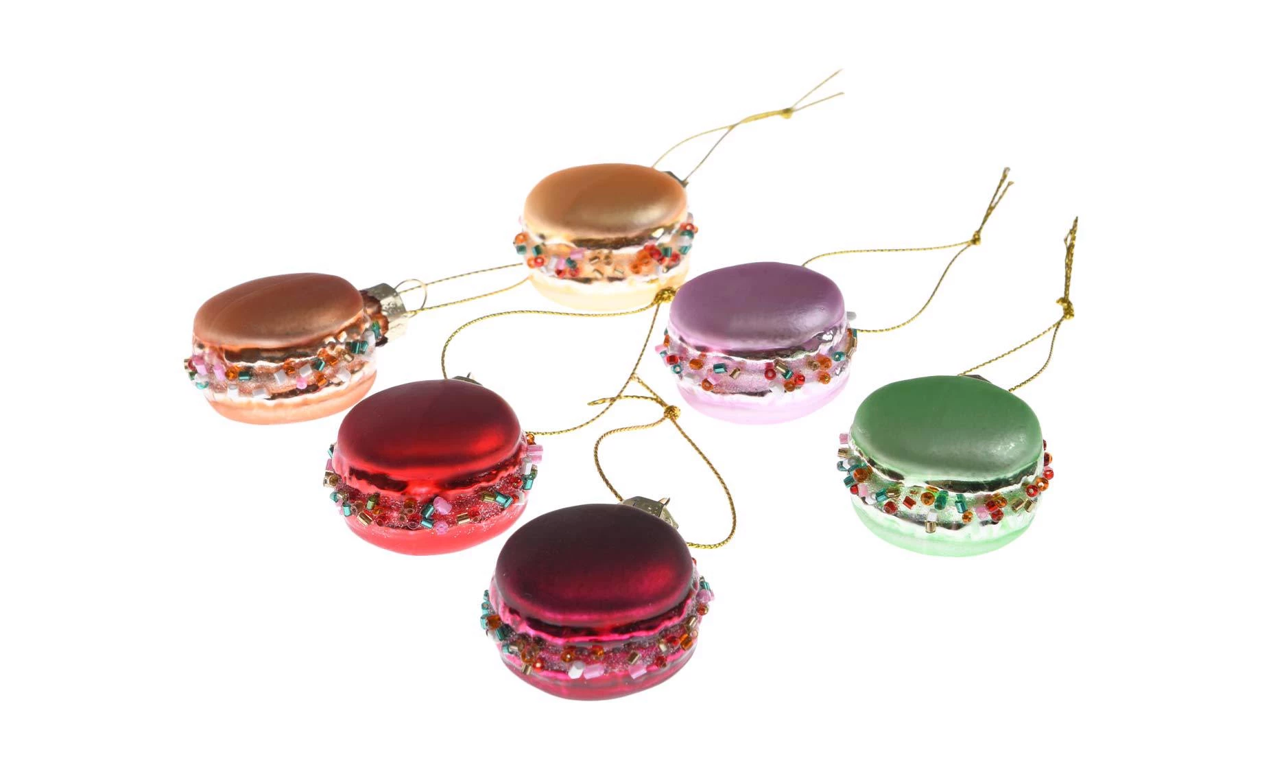 Set staklenih ukrasa 6/1 Macaron 4,2x3,5cm