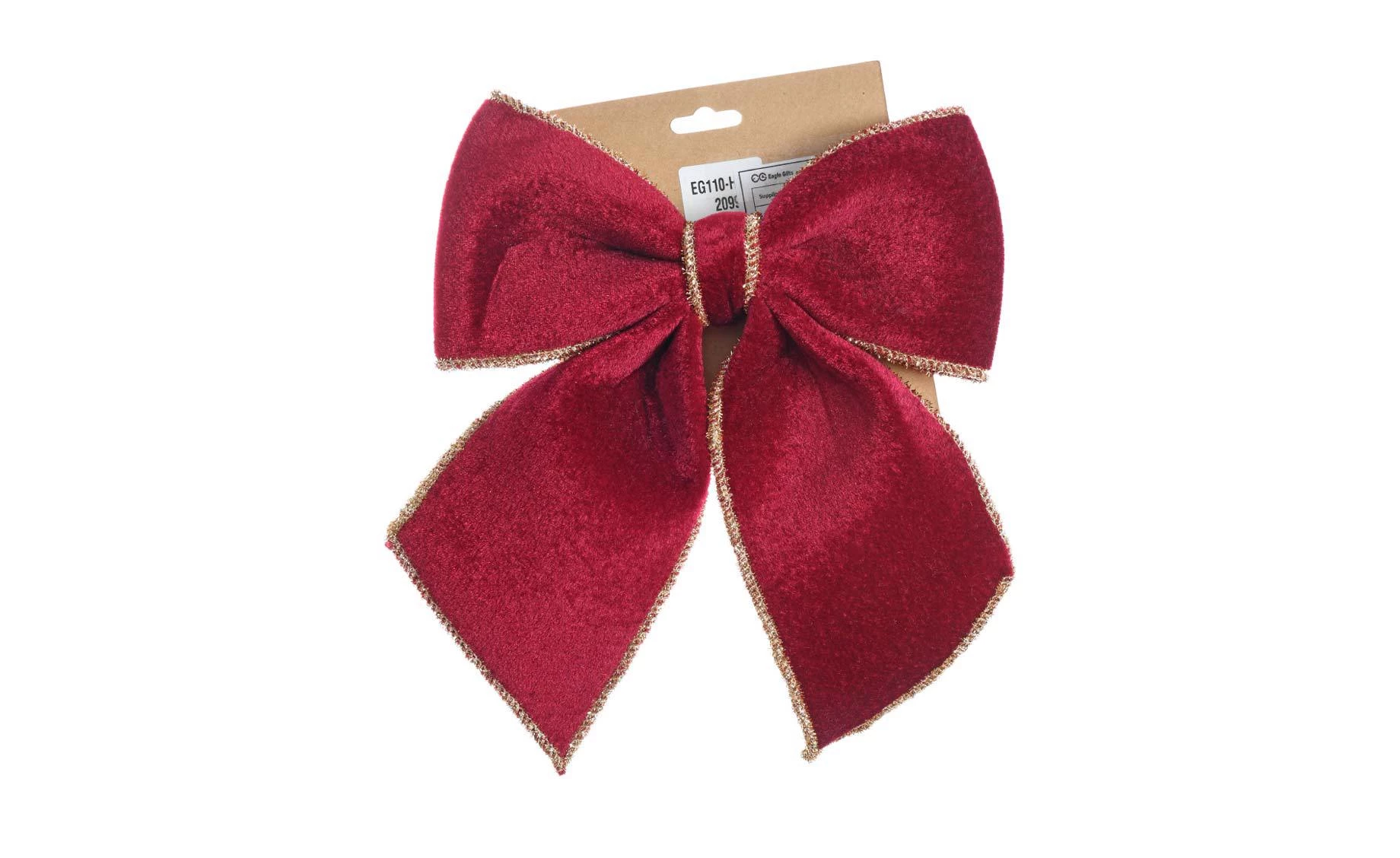 Dekorativna mašna burgundy/gold 20x25cm