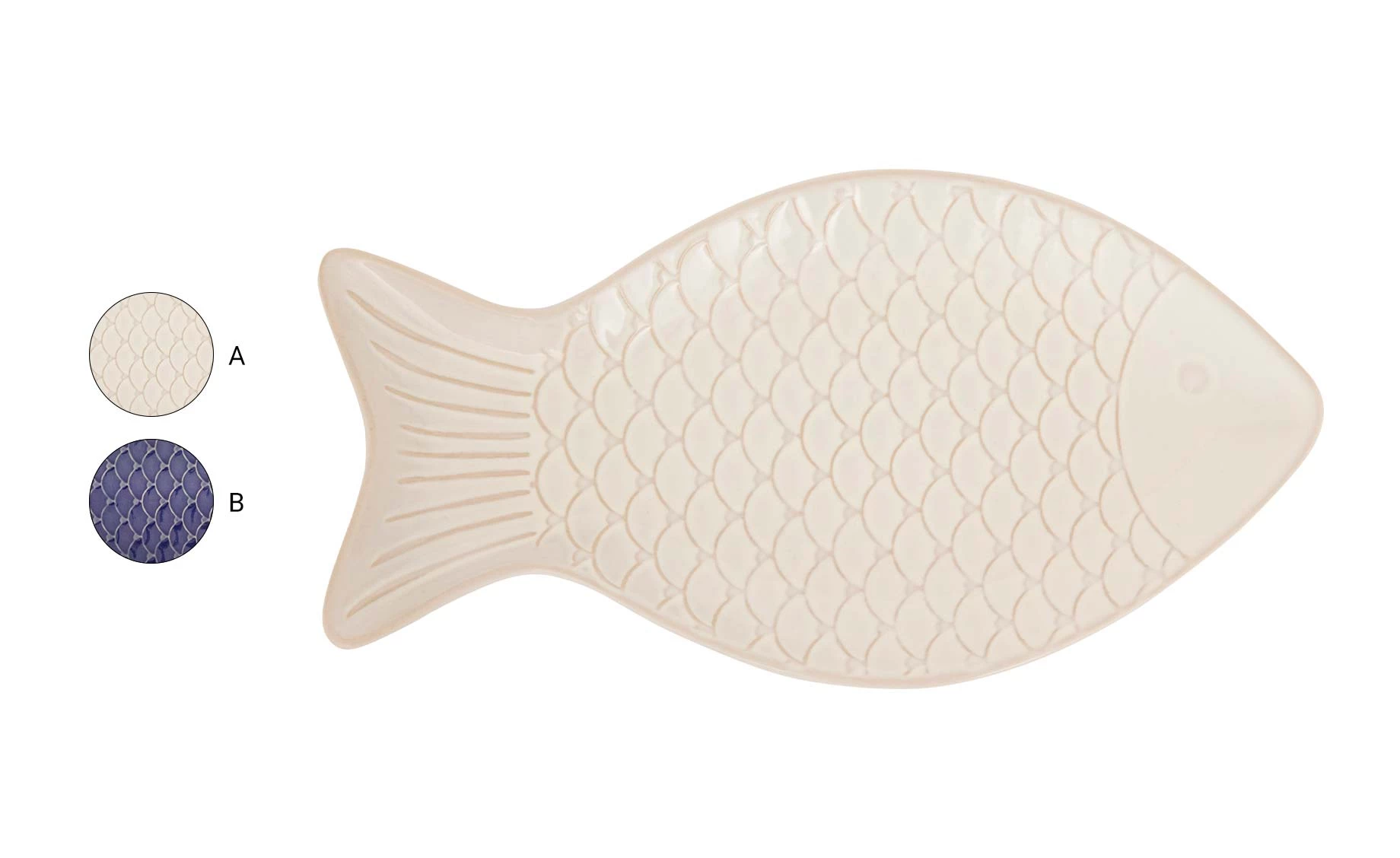 Tanjir za ribu Shell 31x16cm više boja