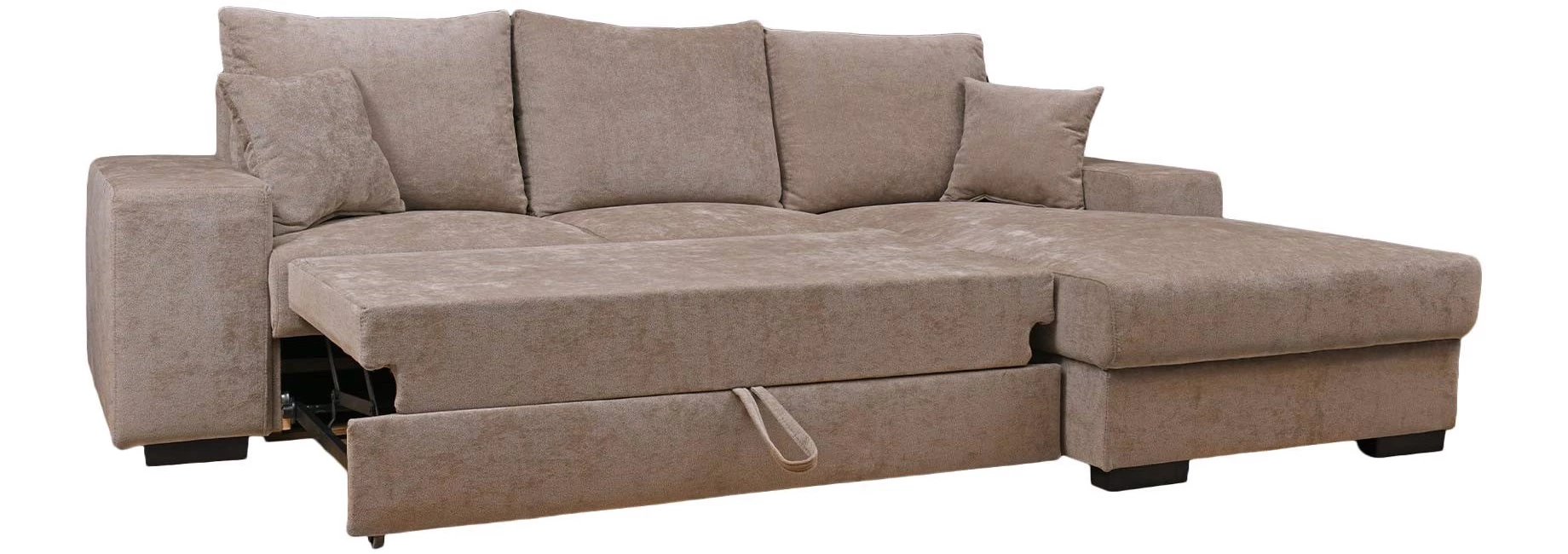 Yola ugaona garnitura sa ležajem 275x181x78/90 cm taupe desna