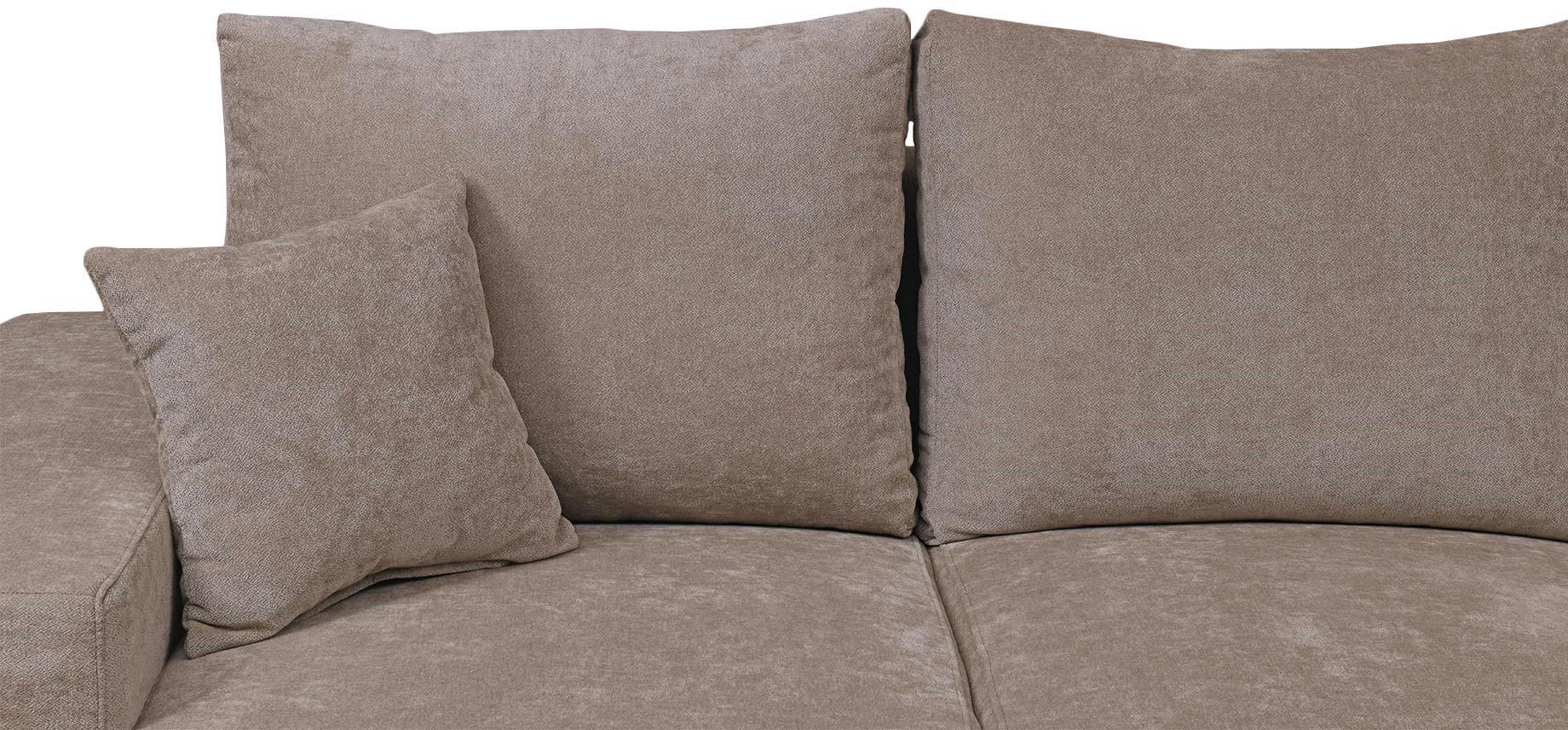 Yola ugaona garnitura sa ležajem 275x181x78/90 cm taupe desna