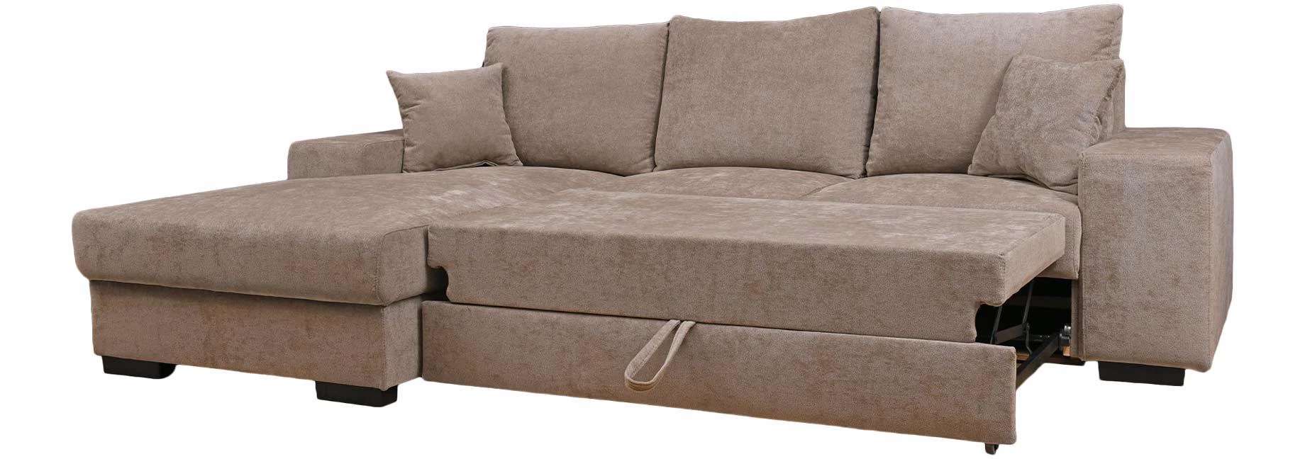 Yola ugaona garnitura sa ležajem 275x181x78/90 cm taupe leva