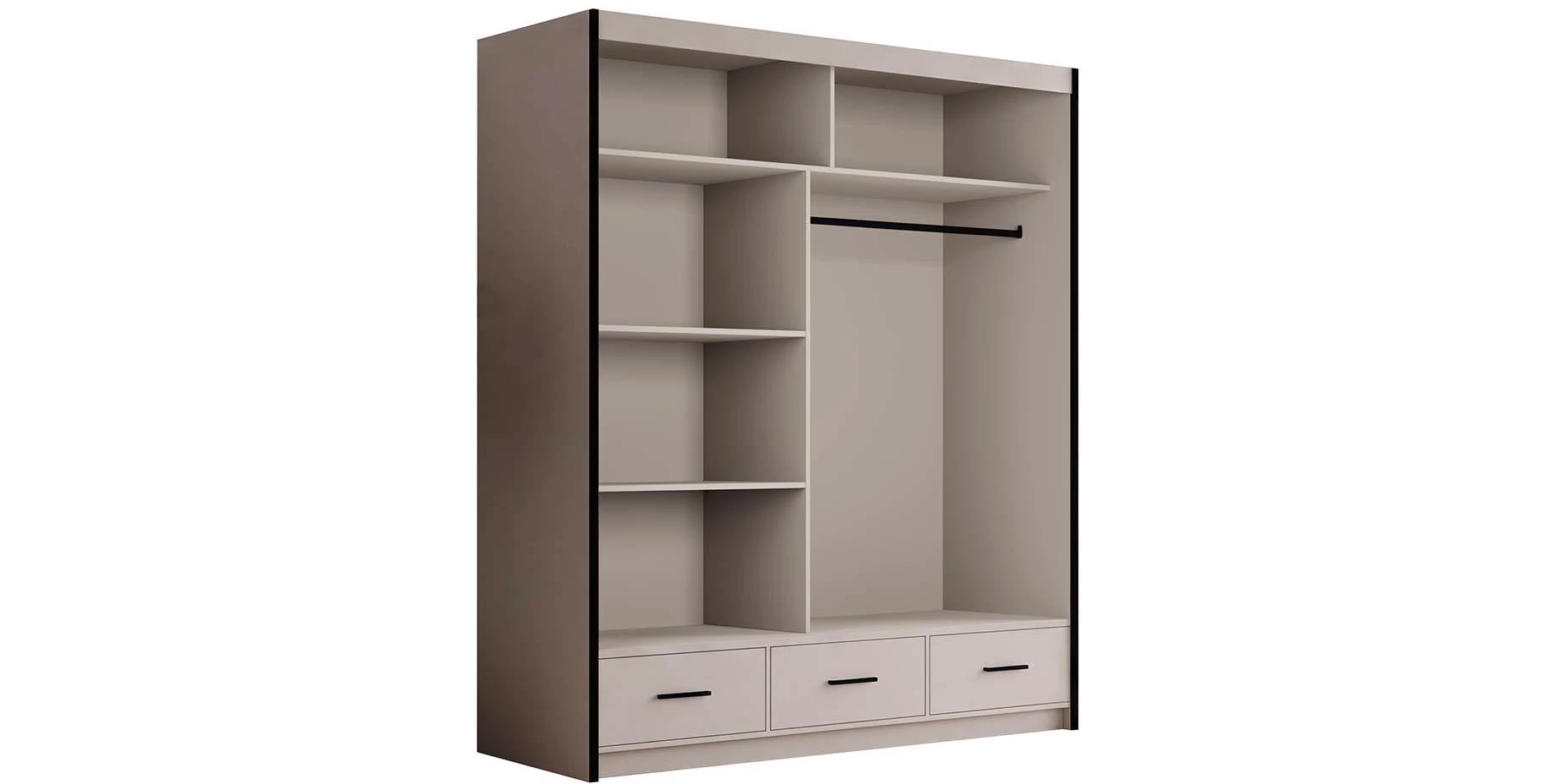 Margo Royal klizni ormar 201x60x215 cm kašmir
