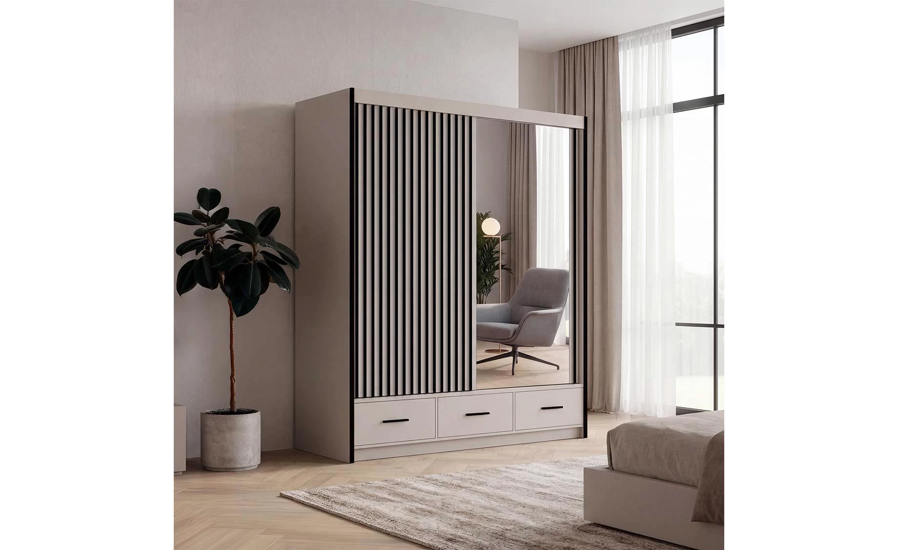 Margo Royal klizni ormar 201x60x215 cm kašmir