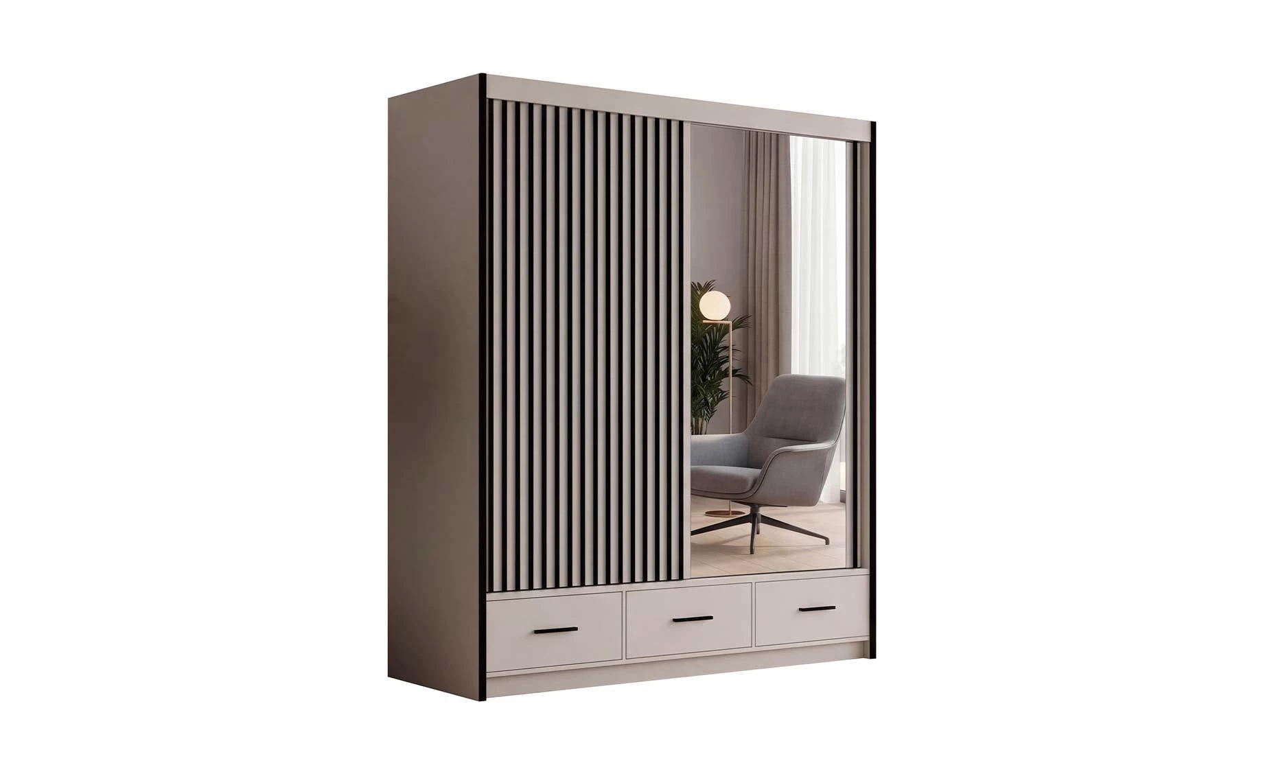 Margo Royal klizni ormar 201x60x215 cm kašmir