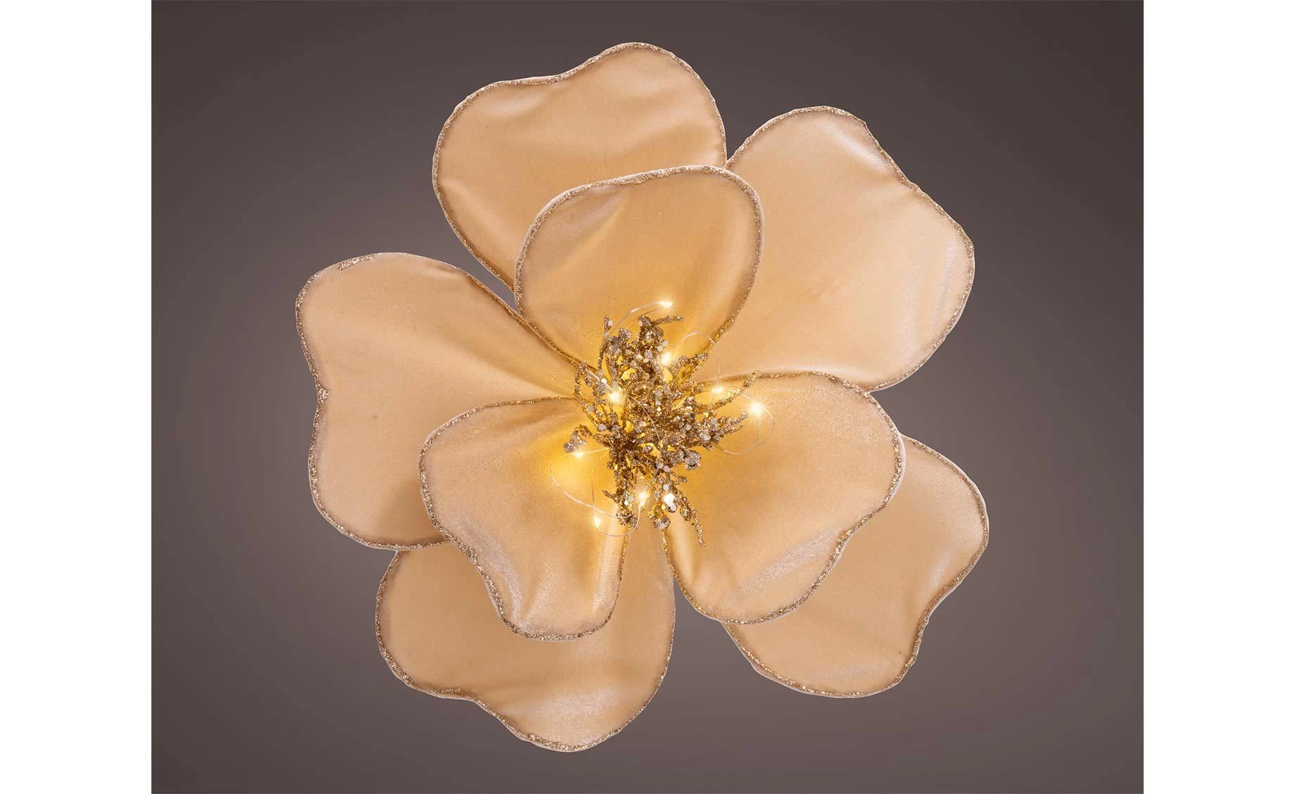 Dekoracija LED cvet 30cm beige/warm white