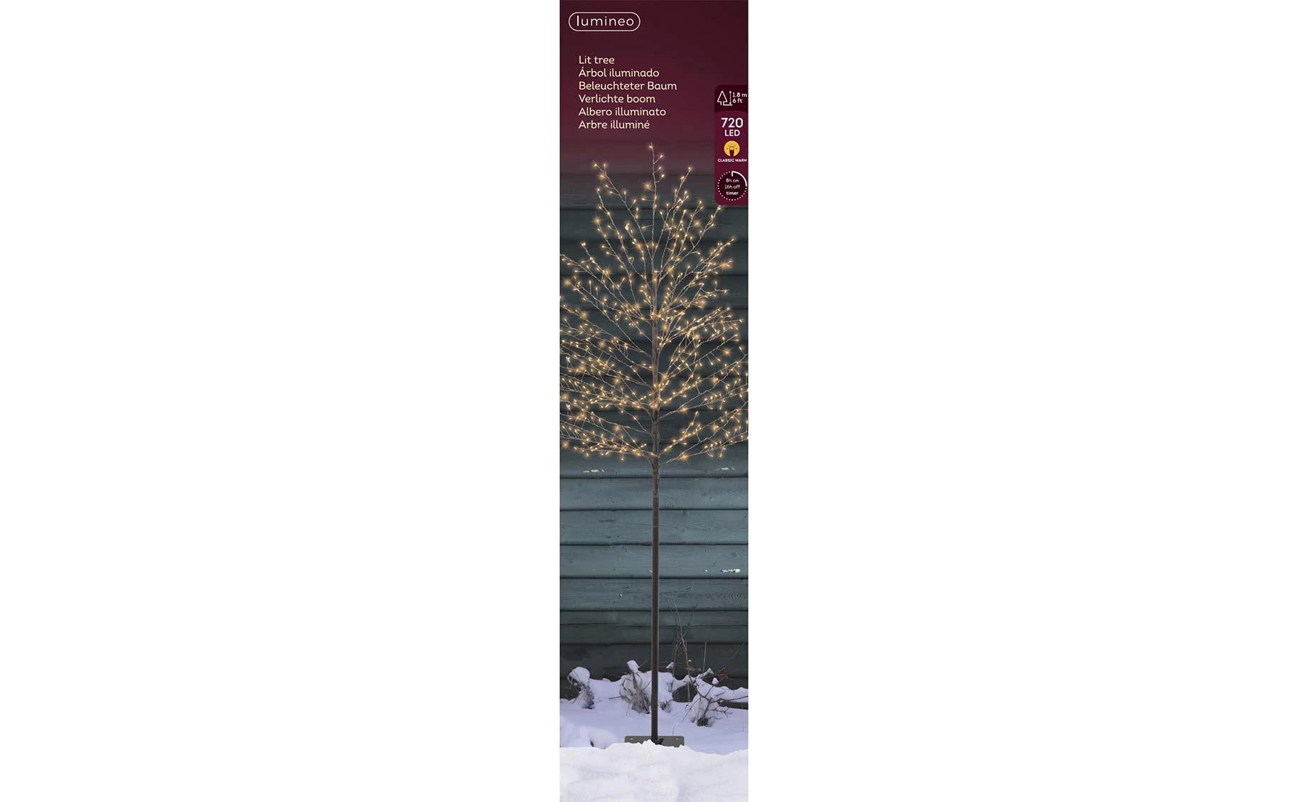 Dekoracija Drvo 70x180cm Micro LED, black/classic warm