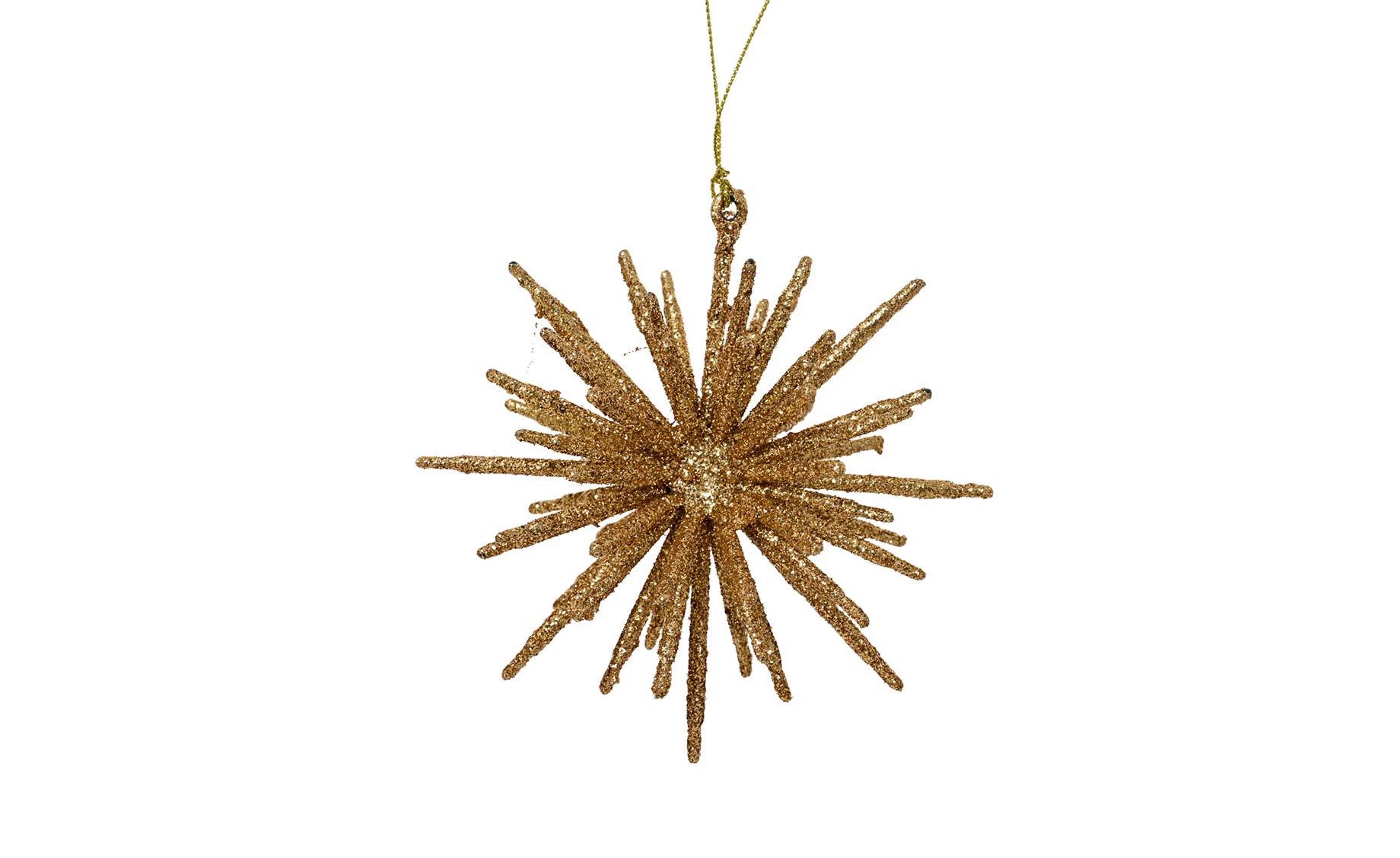 Plastični ukras Glitter Star 11,5cm gold