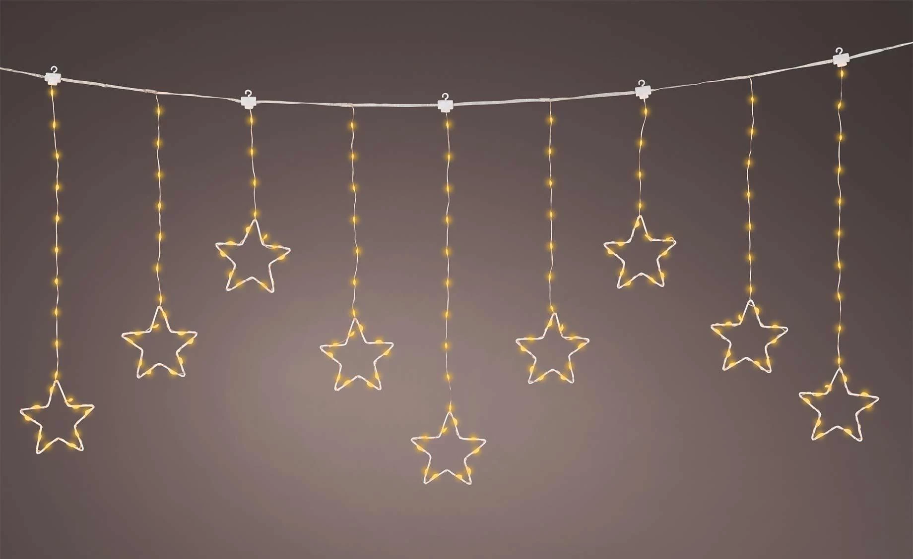 Zavesa Stars LED 120x60 cm, copper/classic warm