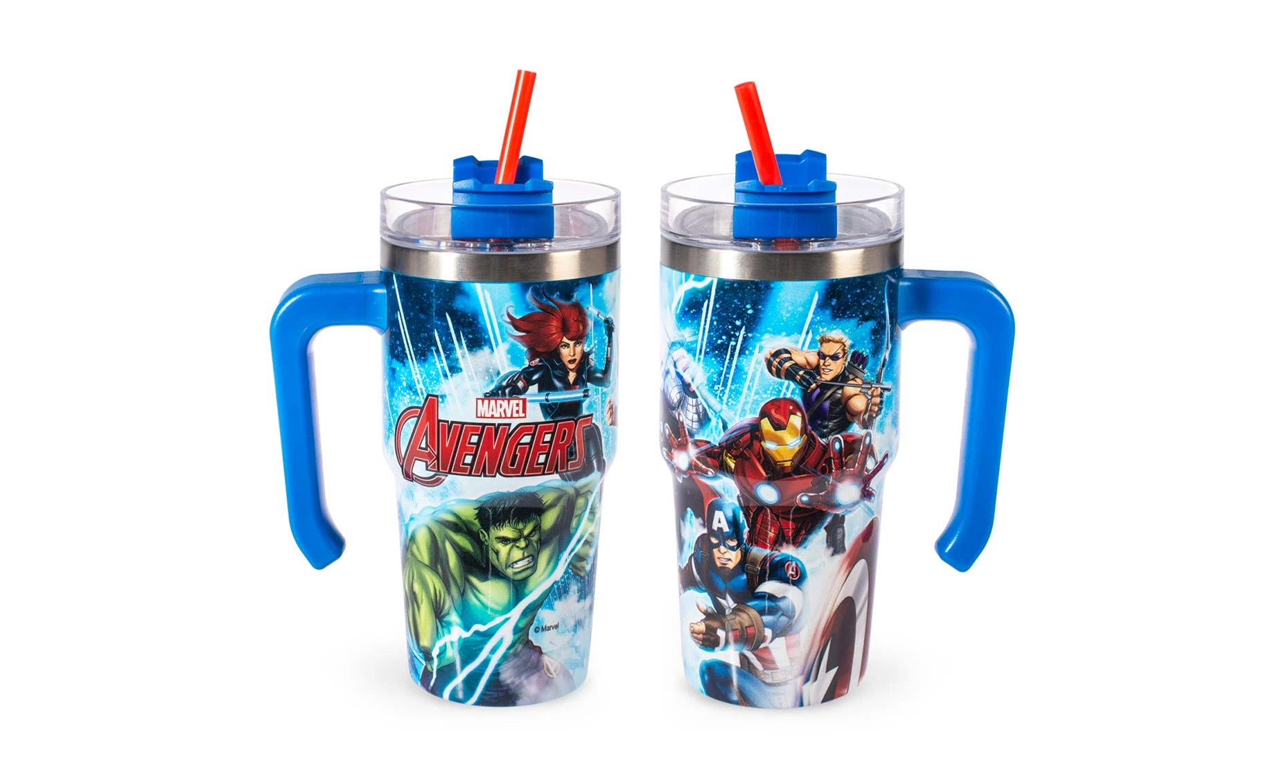 Prenosna termo šolja sa slamkom Avengers Bluestoem 0,6l