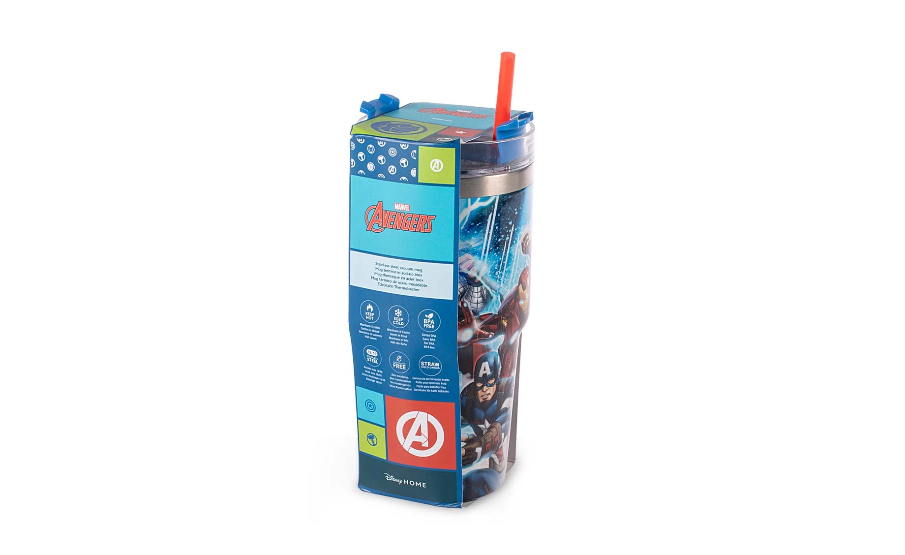 Prenosna termo šolja sa slamkom Avengers Bluestoem 0,6l