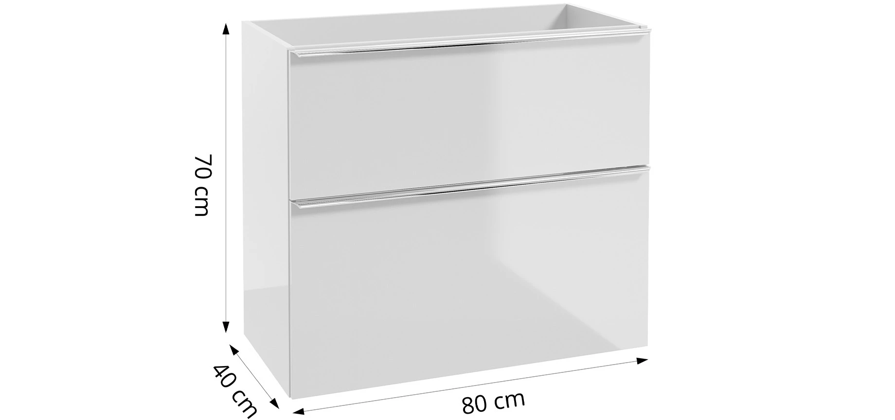 Smart kupatilska baza sa umivaonikom 80x41x85 cm bela v.sjaj