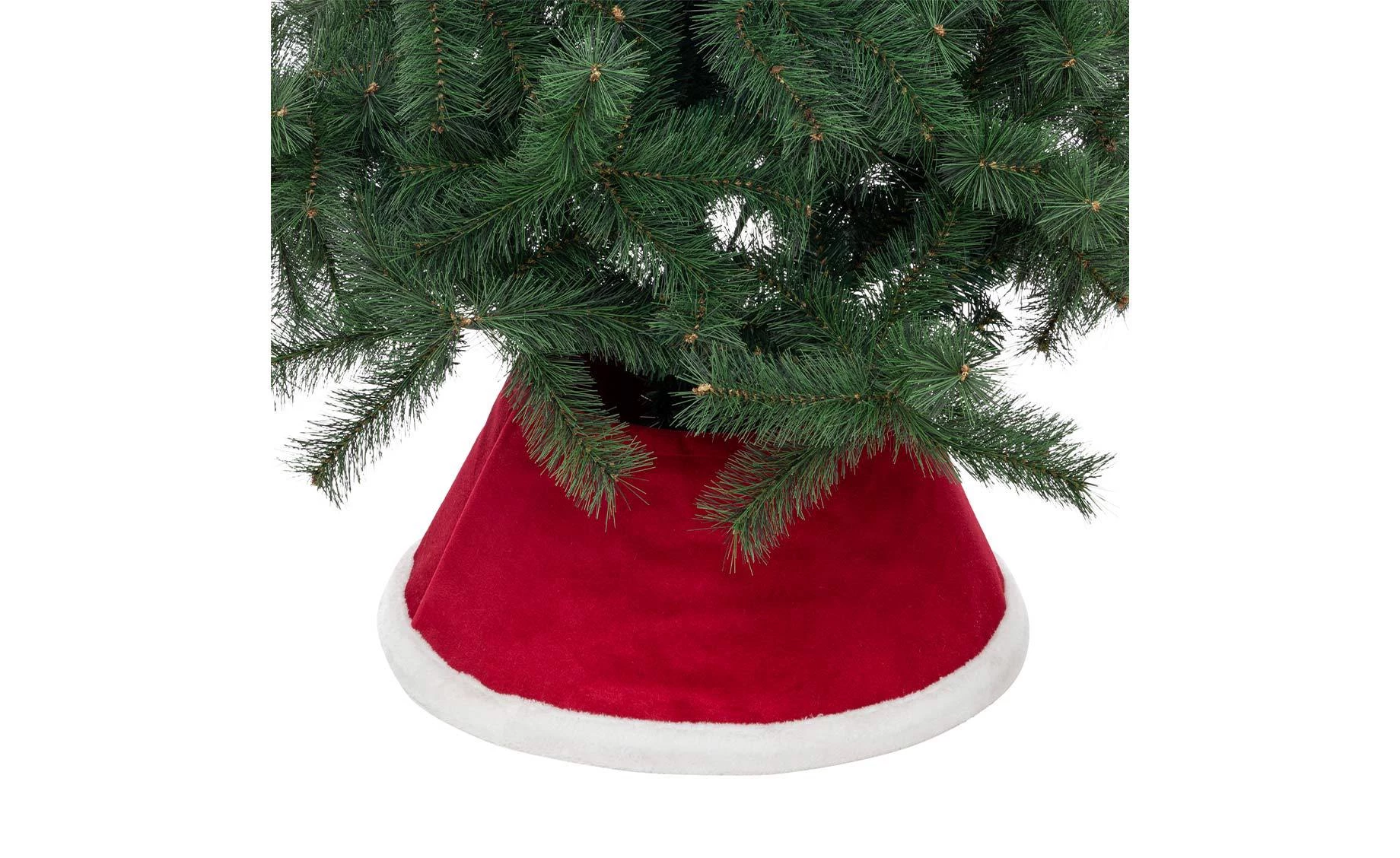 Postolje za jelku 56 cm crveno/belo