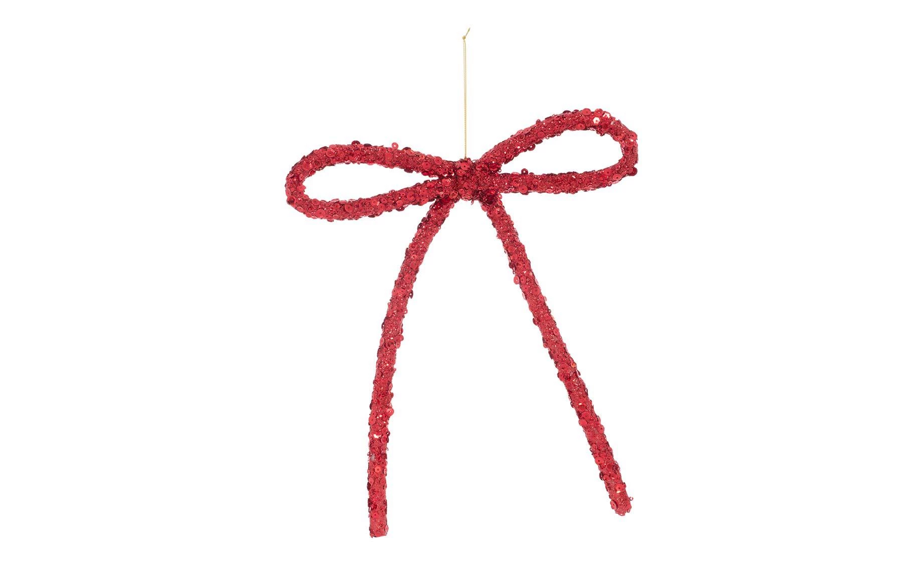 Dekorativna mašna 28 cm crvena, zlatna sort 2