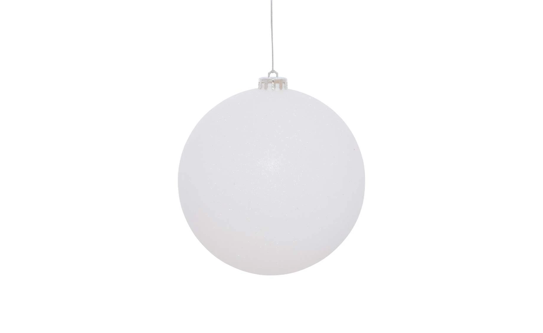 Plastična kugla Maxi 15 cm glittery white