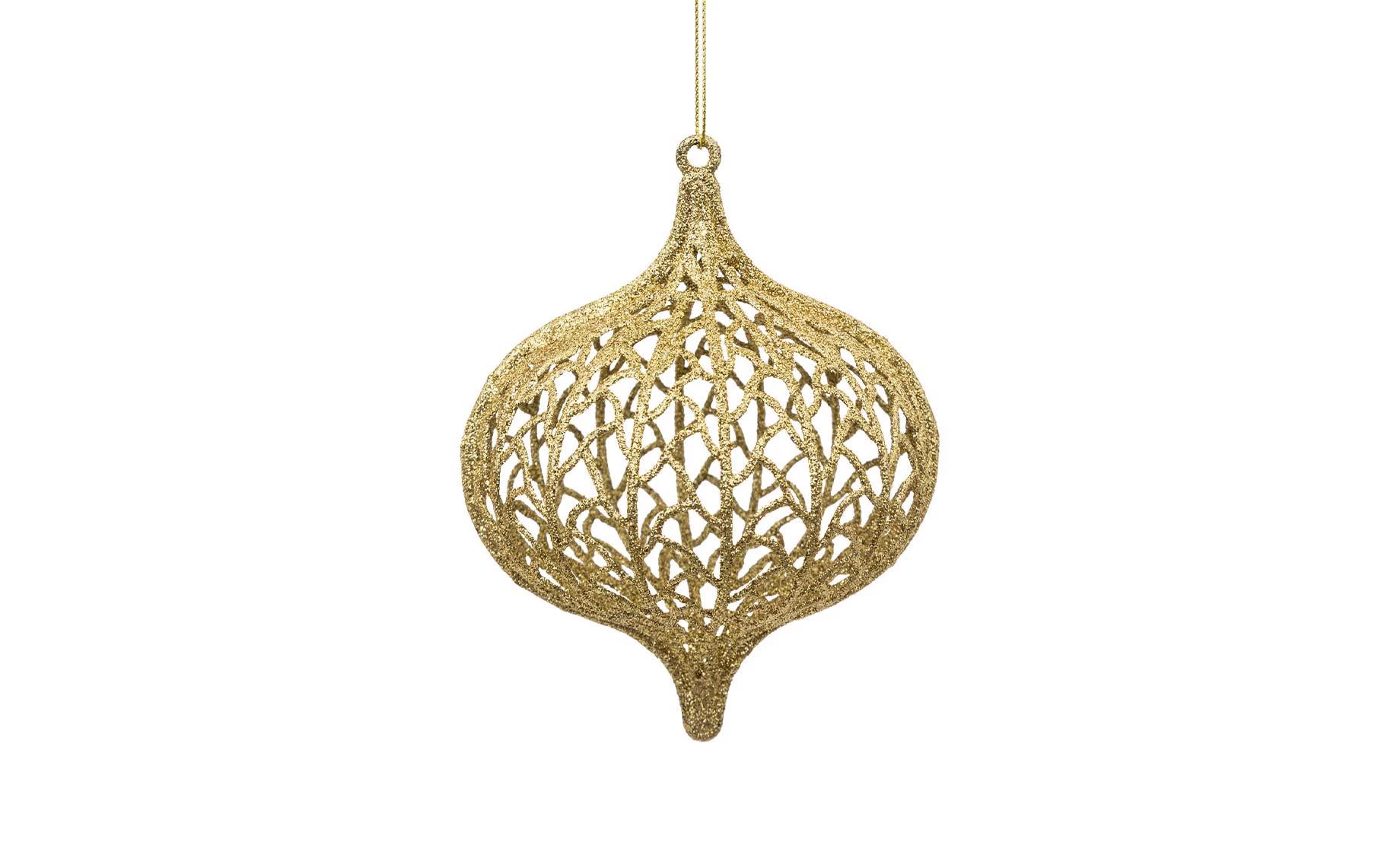 Plastična kugla Drop 10 cm gold