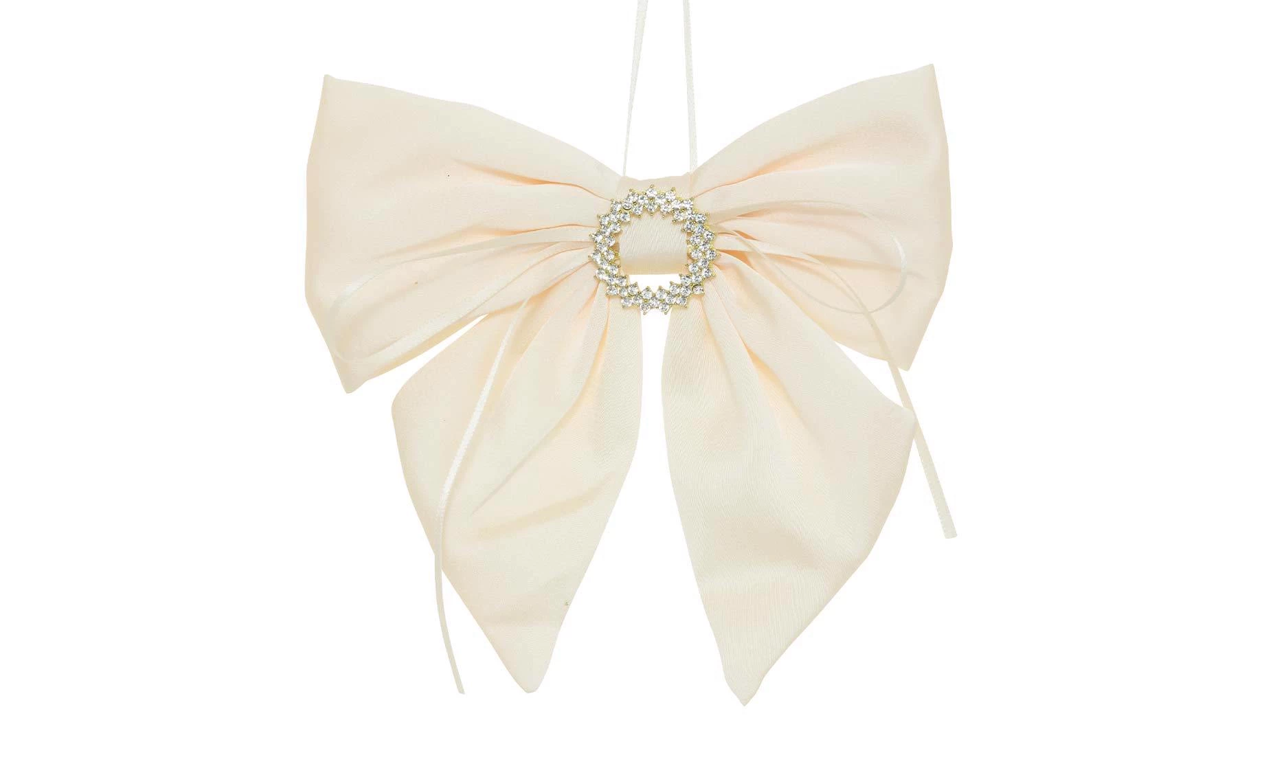 Dekorativna mašna 15 cm saten beige