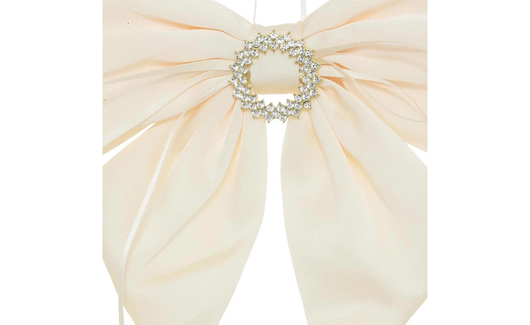 Dekorativna mašna 15 cm saten beige