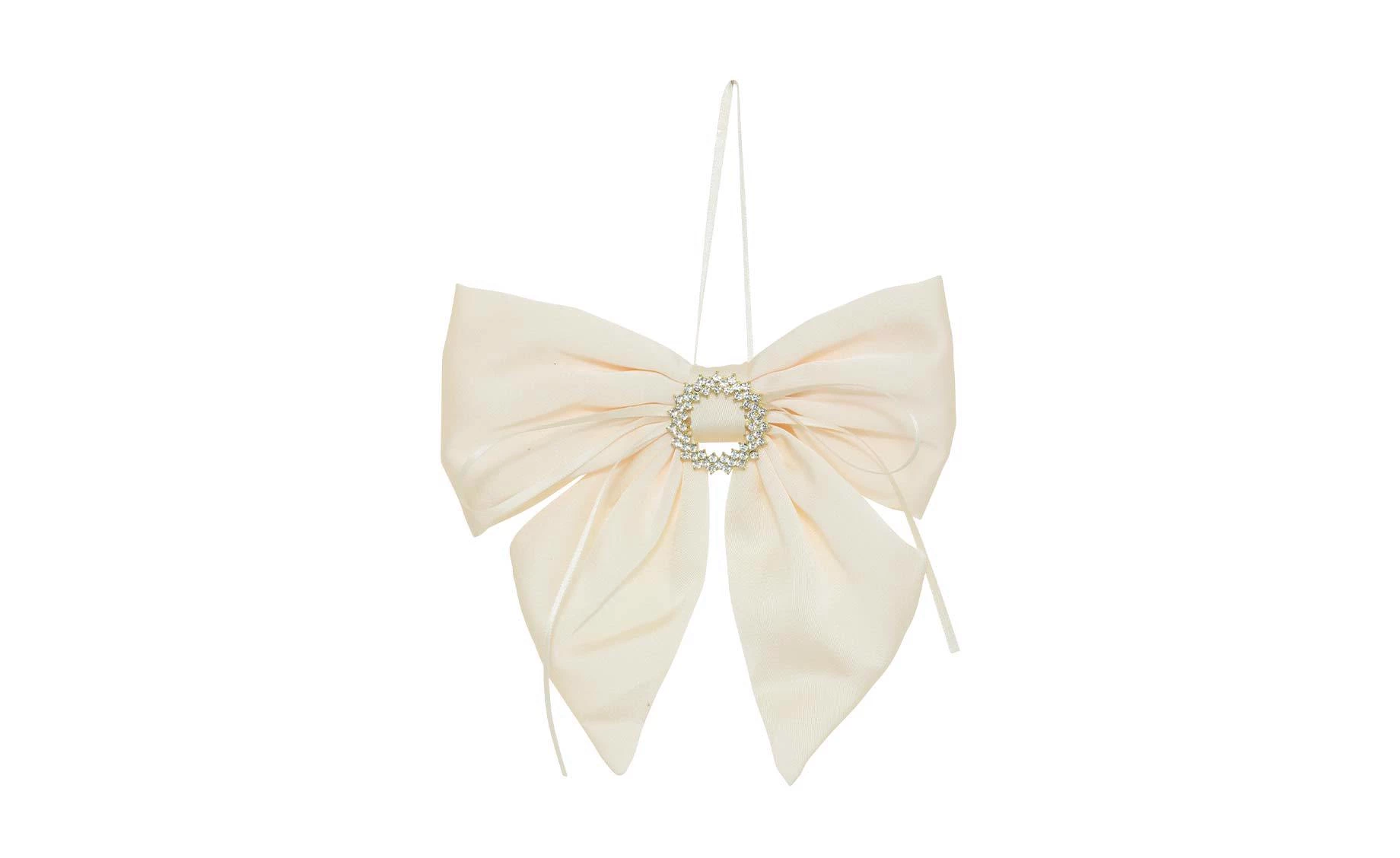 Dekorativna mašna 15 cm saten beige