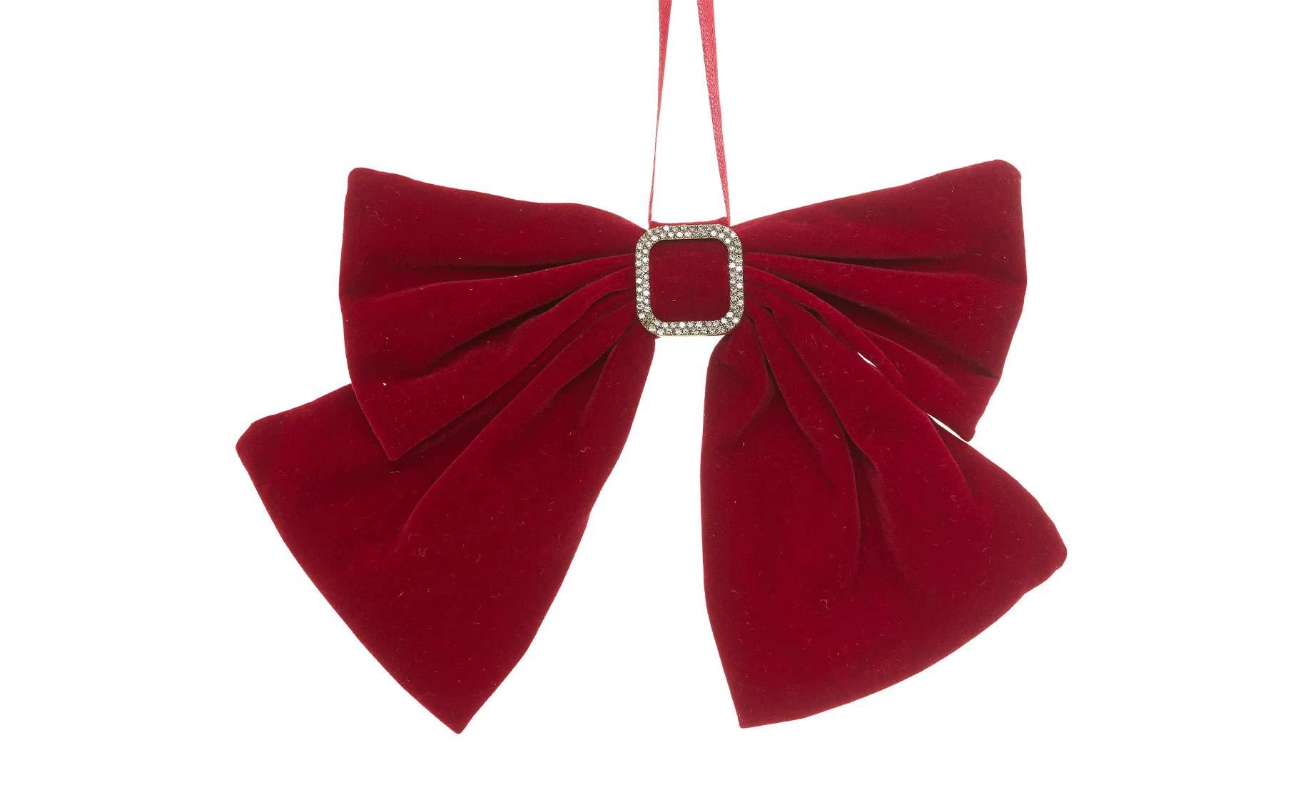 Dekorativna mašna 16 cm velvet red