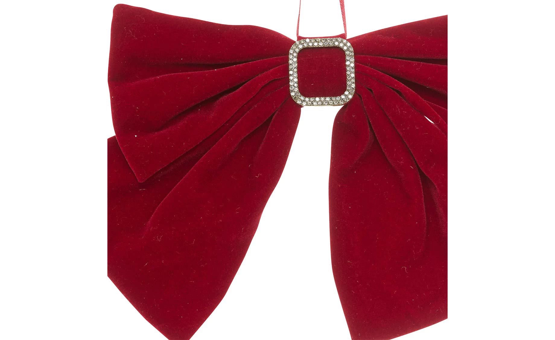 Dekorativna mašna 16 cm velvet red