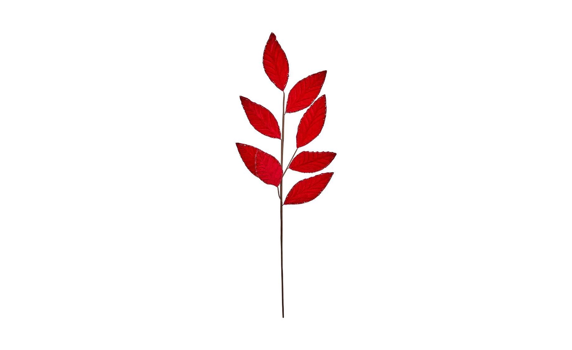 Dekorativna grana Chic leaf 62 cm red