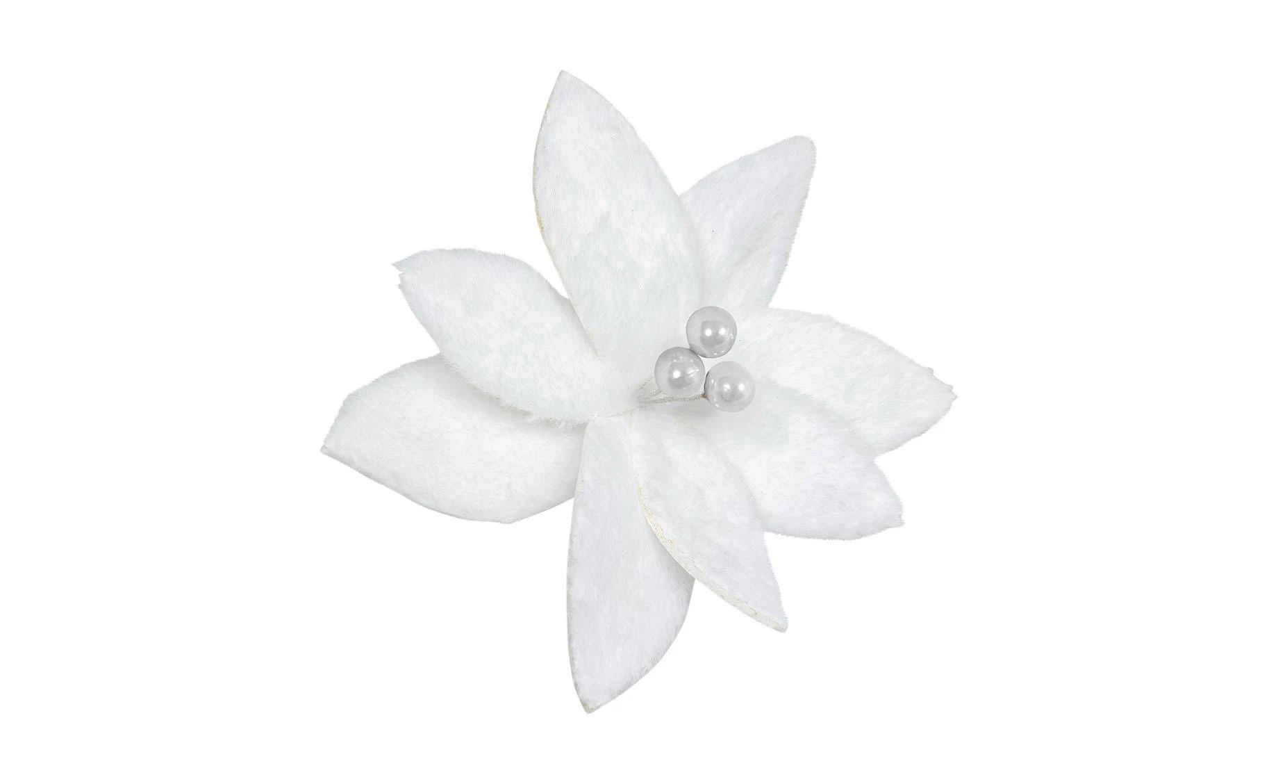 Dekorativni cvet Poinsettia 25 cm white
