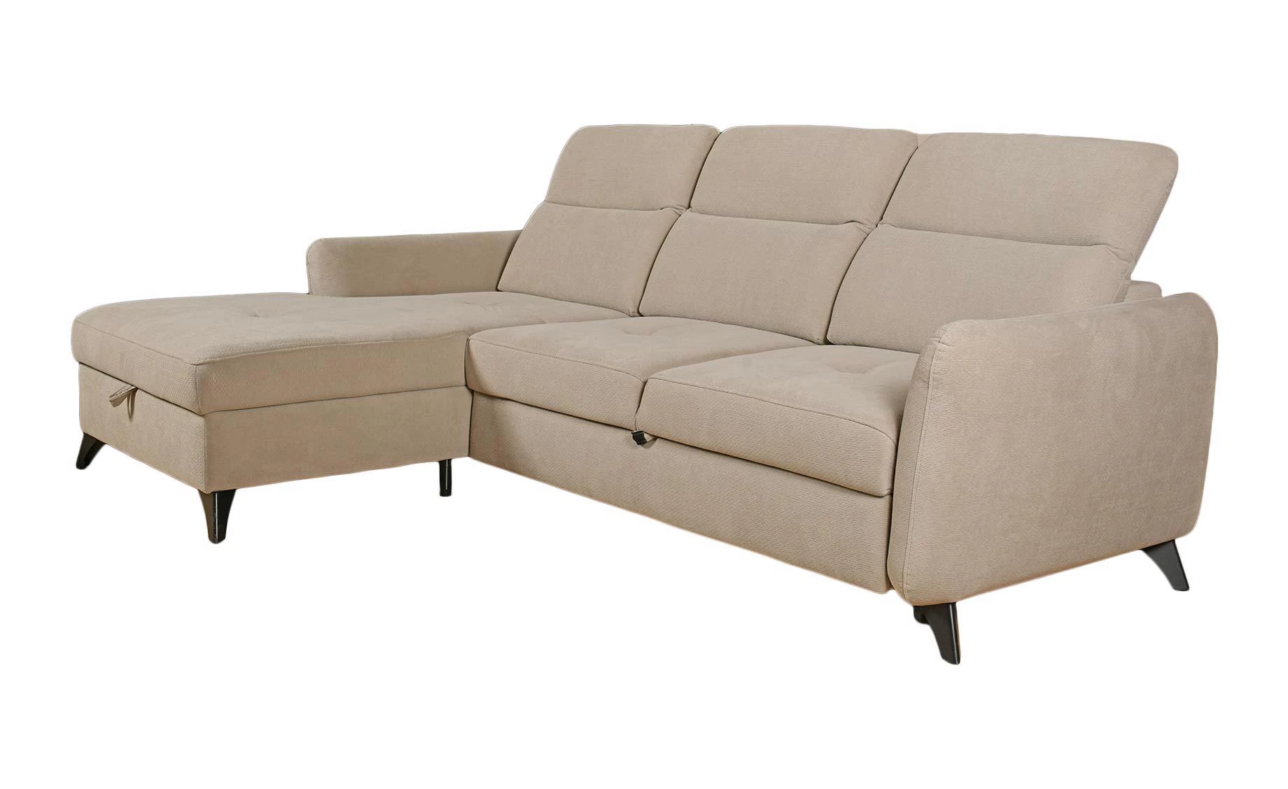 Talia ugaona garnitura sa ležajem i prostorom za odlaganje 238x167x74/95 cm cappuccino leva