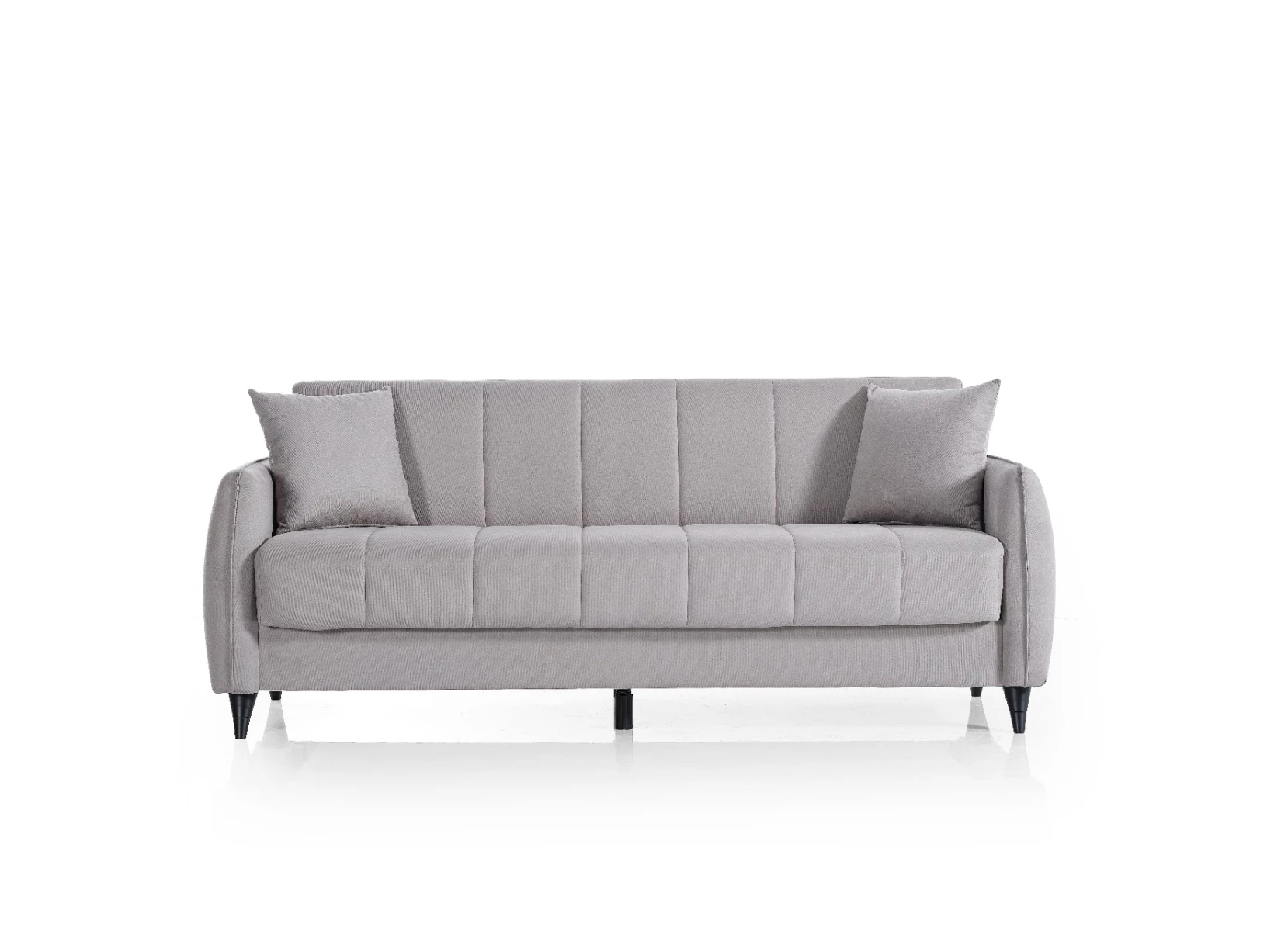 Metz trosjed s ležajem i spremnikom 206x84x87 cm sivi