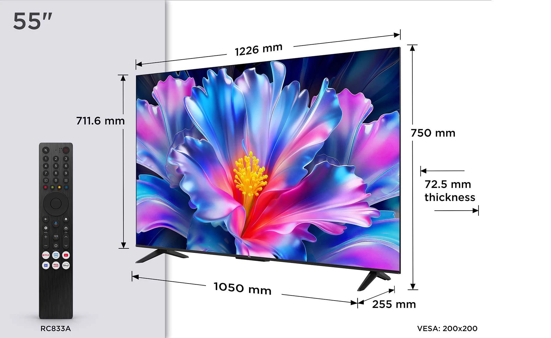 TCL 55P6L (55"/139cm) 4K UHD LED Google Smart TV