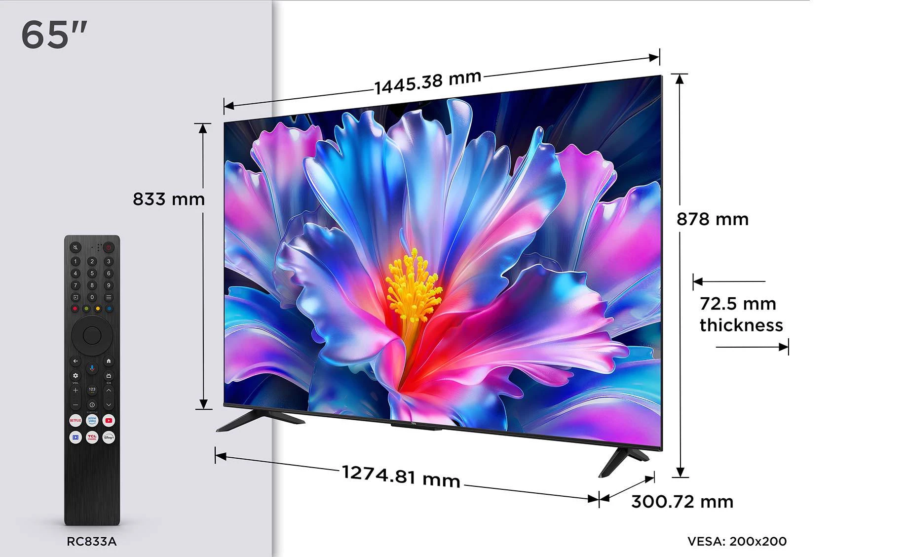 TCL 65P6L (65"/164cm) 4K UHD LED Google Smart TV