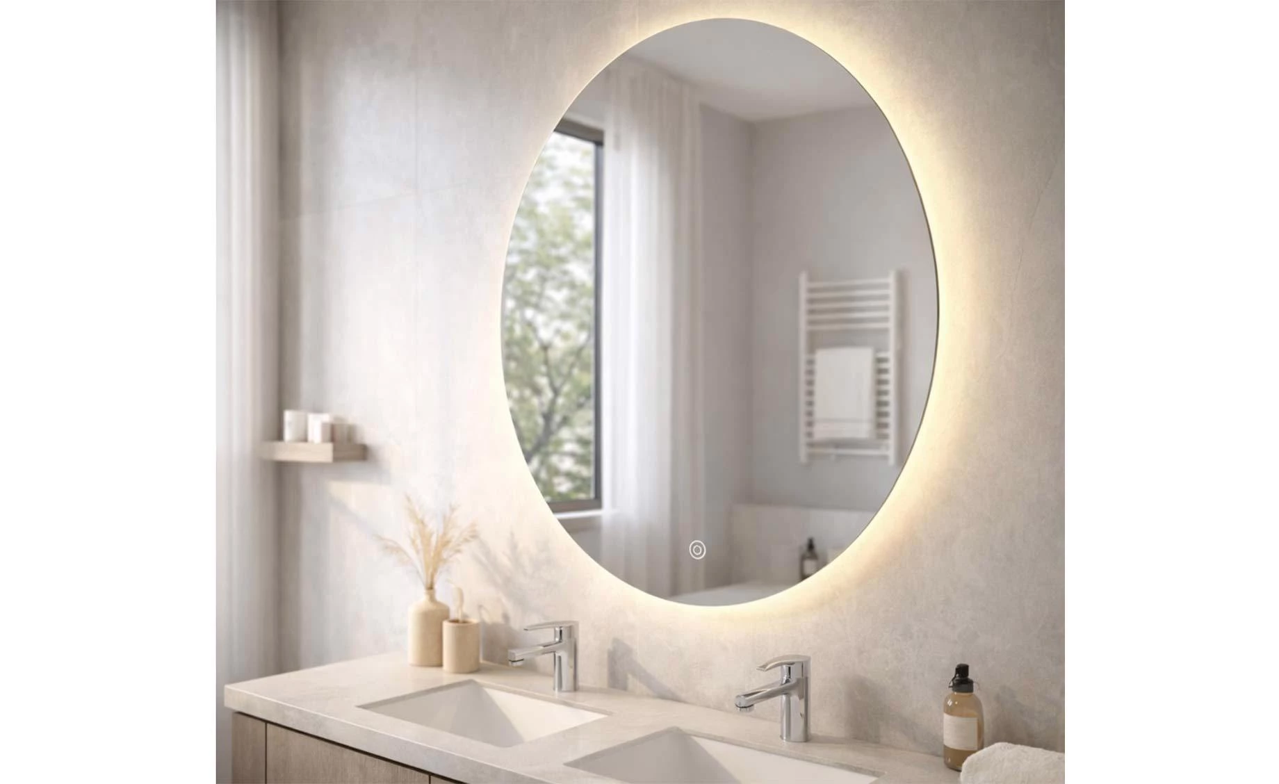 Kupatilsko ogledalo LED ML1 D60 cm