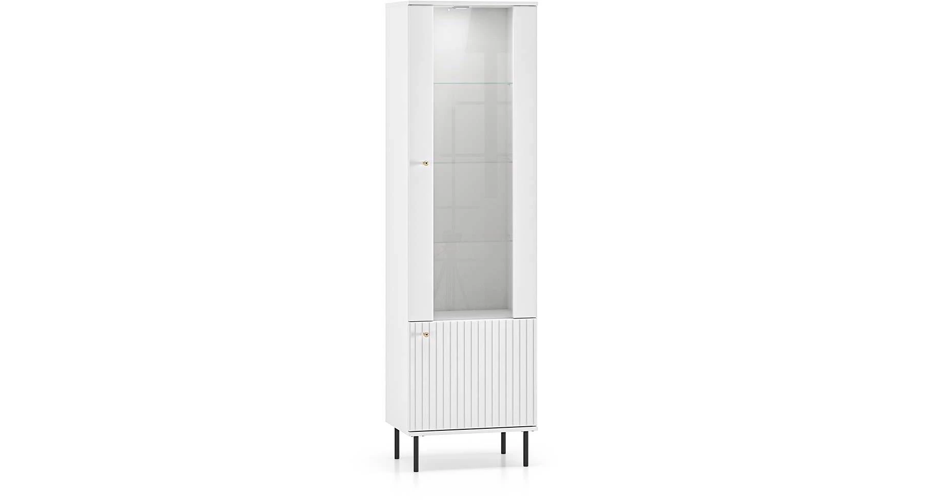 Tala uska vitrina 55x40x190 cm bela
