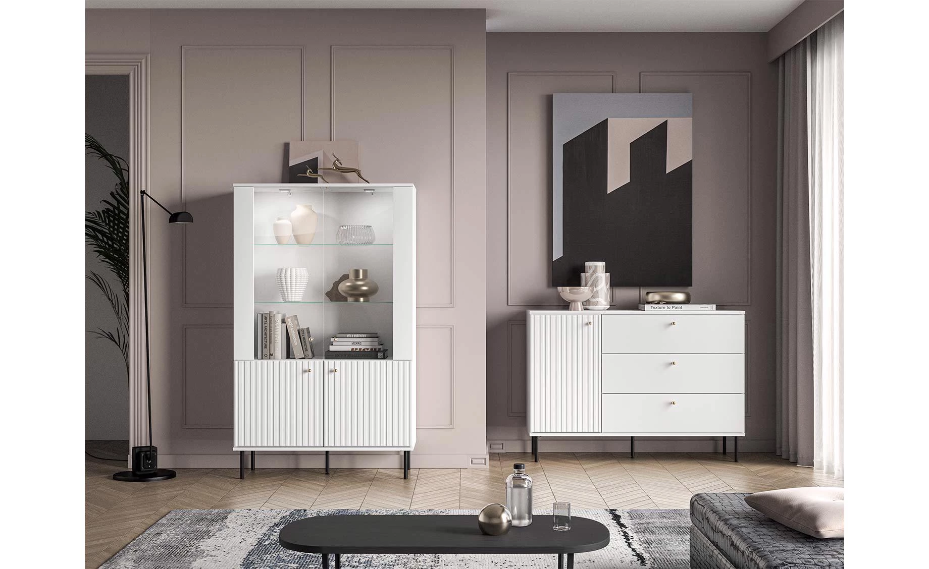 Tala vitrina 92x40x151 cm bela