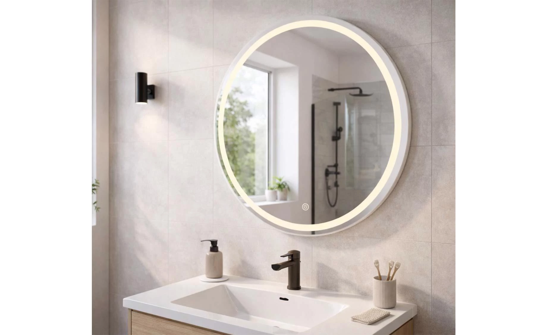 Kupatilsko ogledalo LED ML-6060-Y5 D60 cm