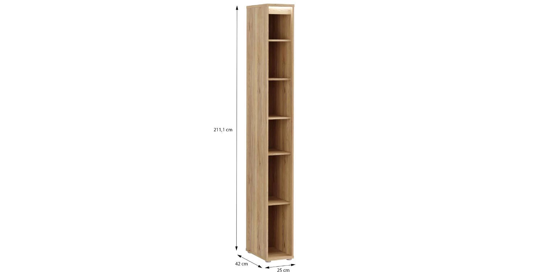 Mimatte polica sa rasvetom 25x42x211 cm natur