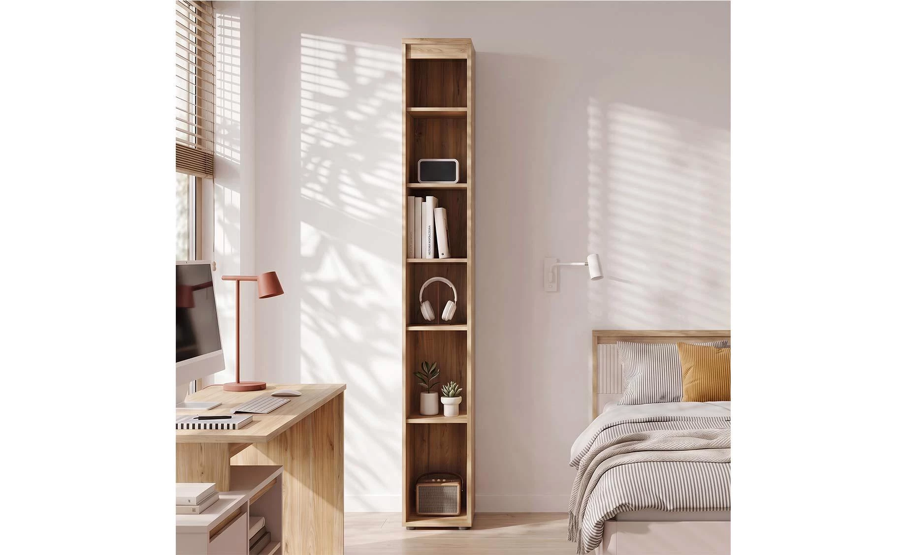 Mimatte polica sa rasvetom 25x42x211 cm natur