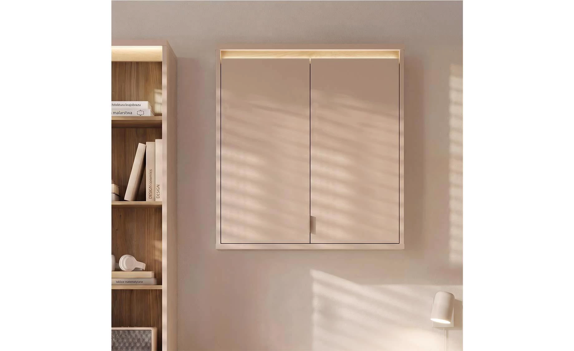 Mimatte viseći ormarić sa rasvetom 73x33x78 cm kašmir