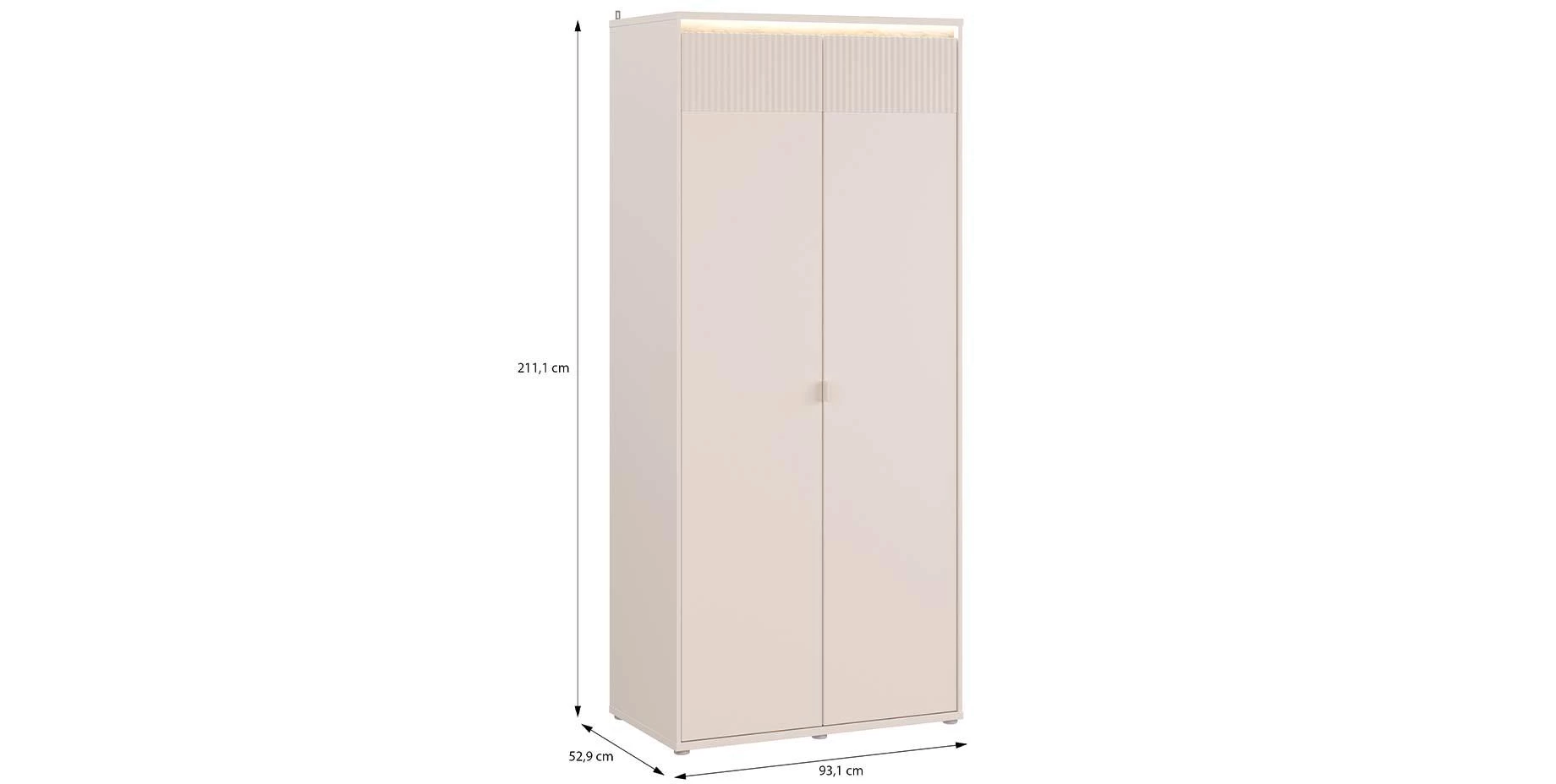 Mimatte ormar sa rasvetom 93x52x211 cm kašmir