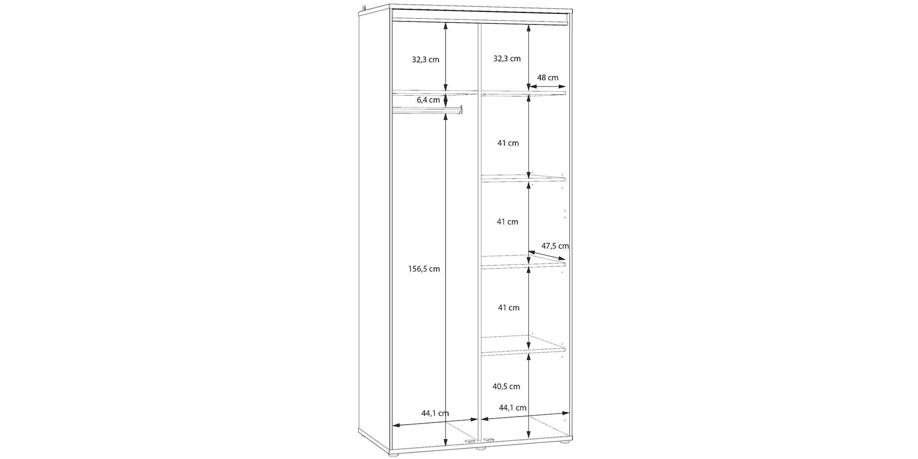 Mimatte ormar sa rasvetom 93x52x211 cm kašmir
