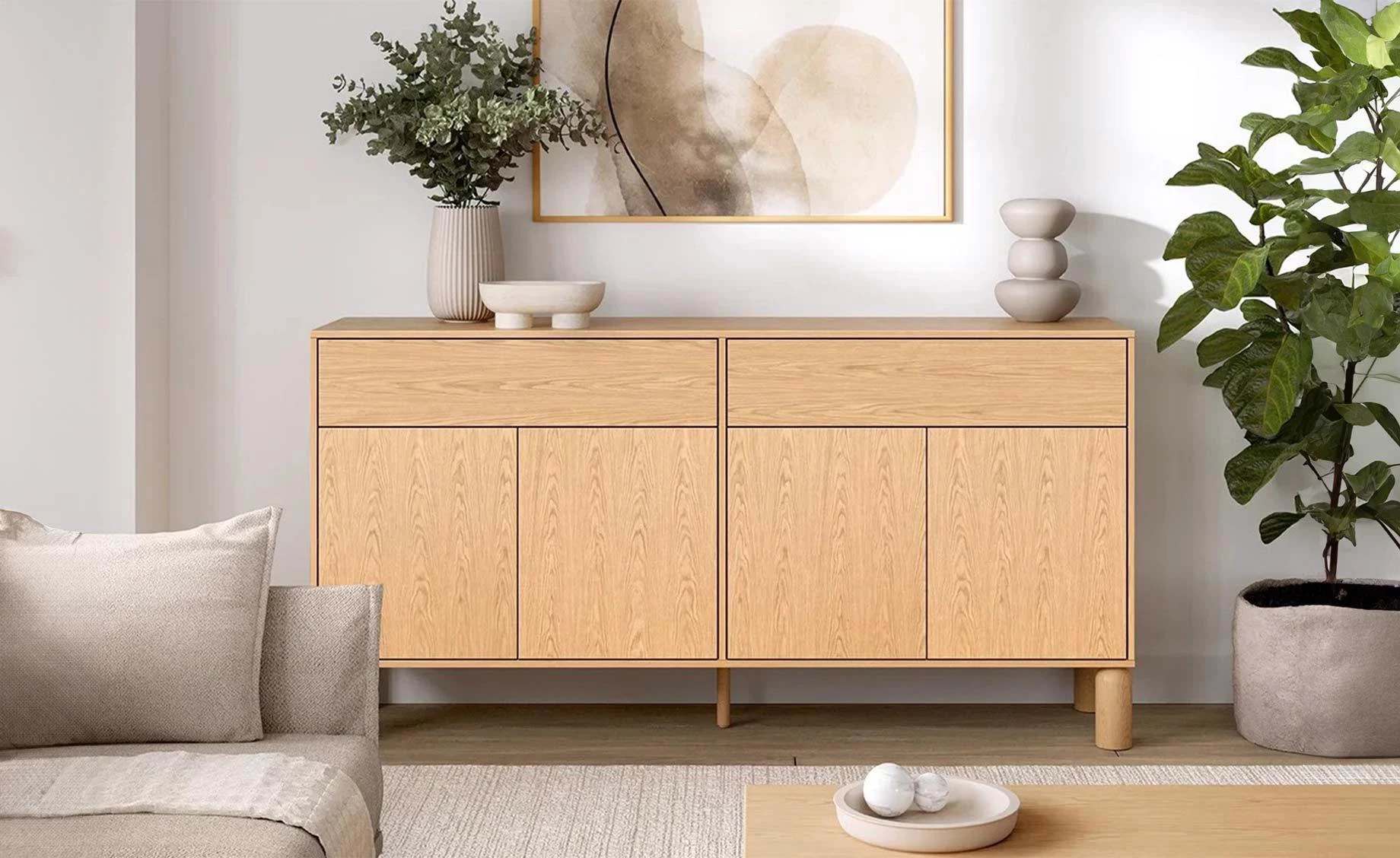 Sanden komoda 180x40x91 cm natur